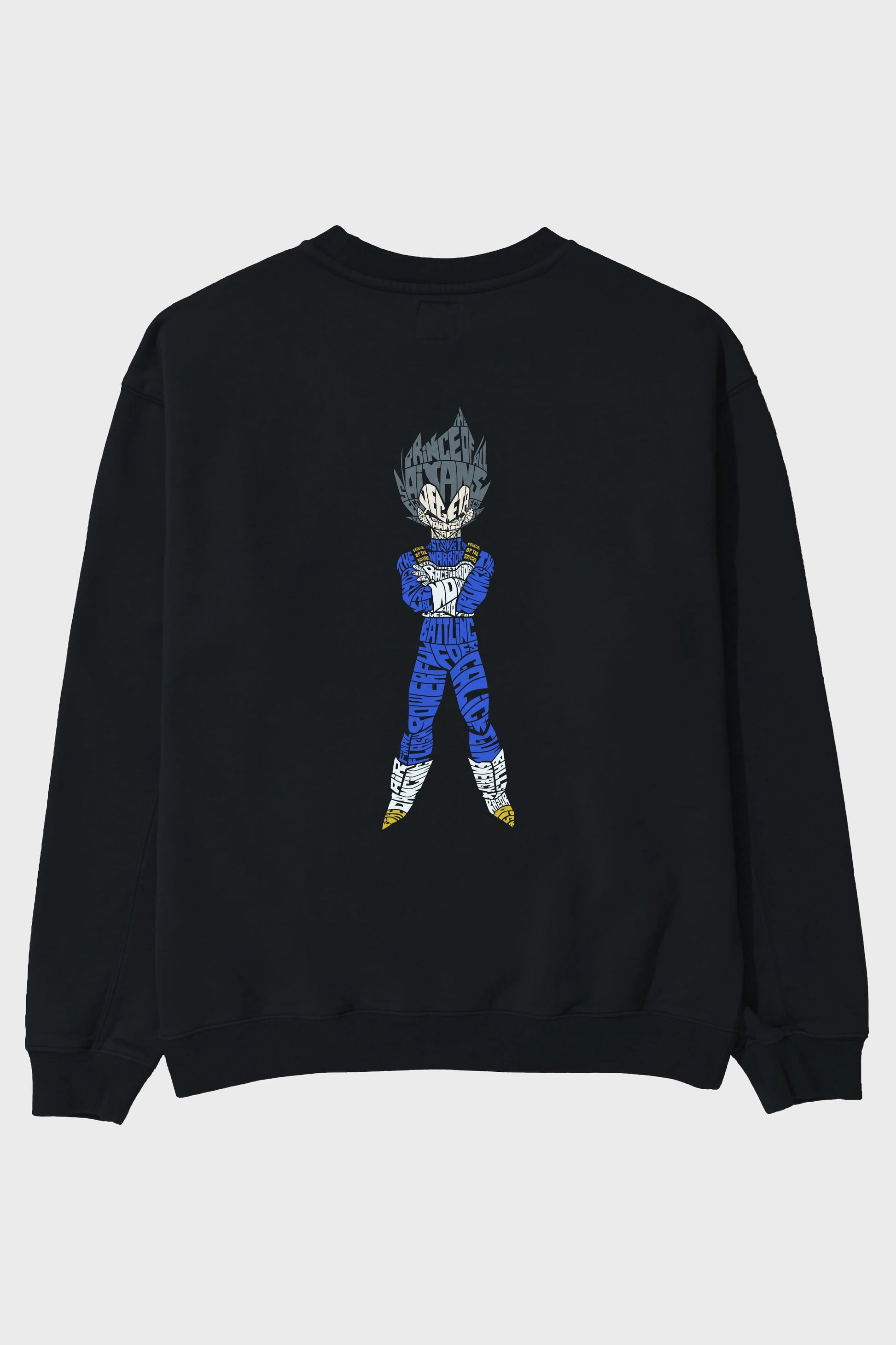 Vegeta Arka Baskılı Oversize Sweatshirt Erkek Kadın Unisex