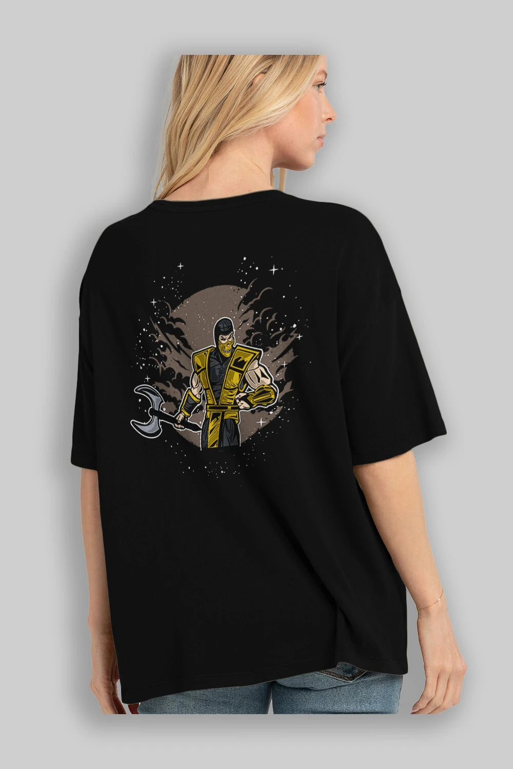 SCORPION Arka Baskılı Oversize t-shirt Erkek Kadın Unisex %100 Pamuk