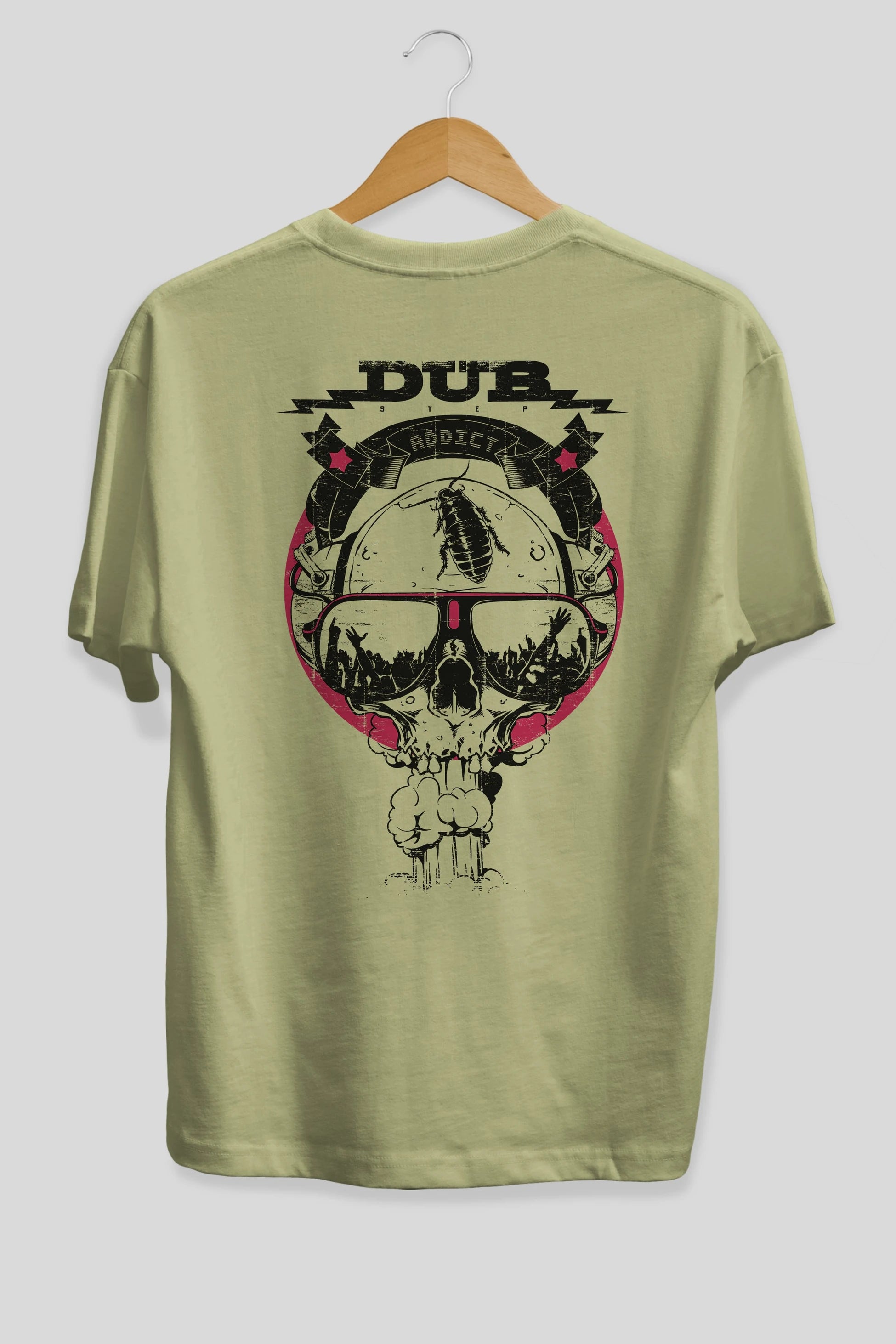 Dub Addict Arka Baskılı Oversize t-shirt Erkek Kadın Unisex