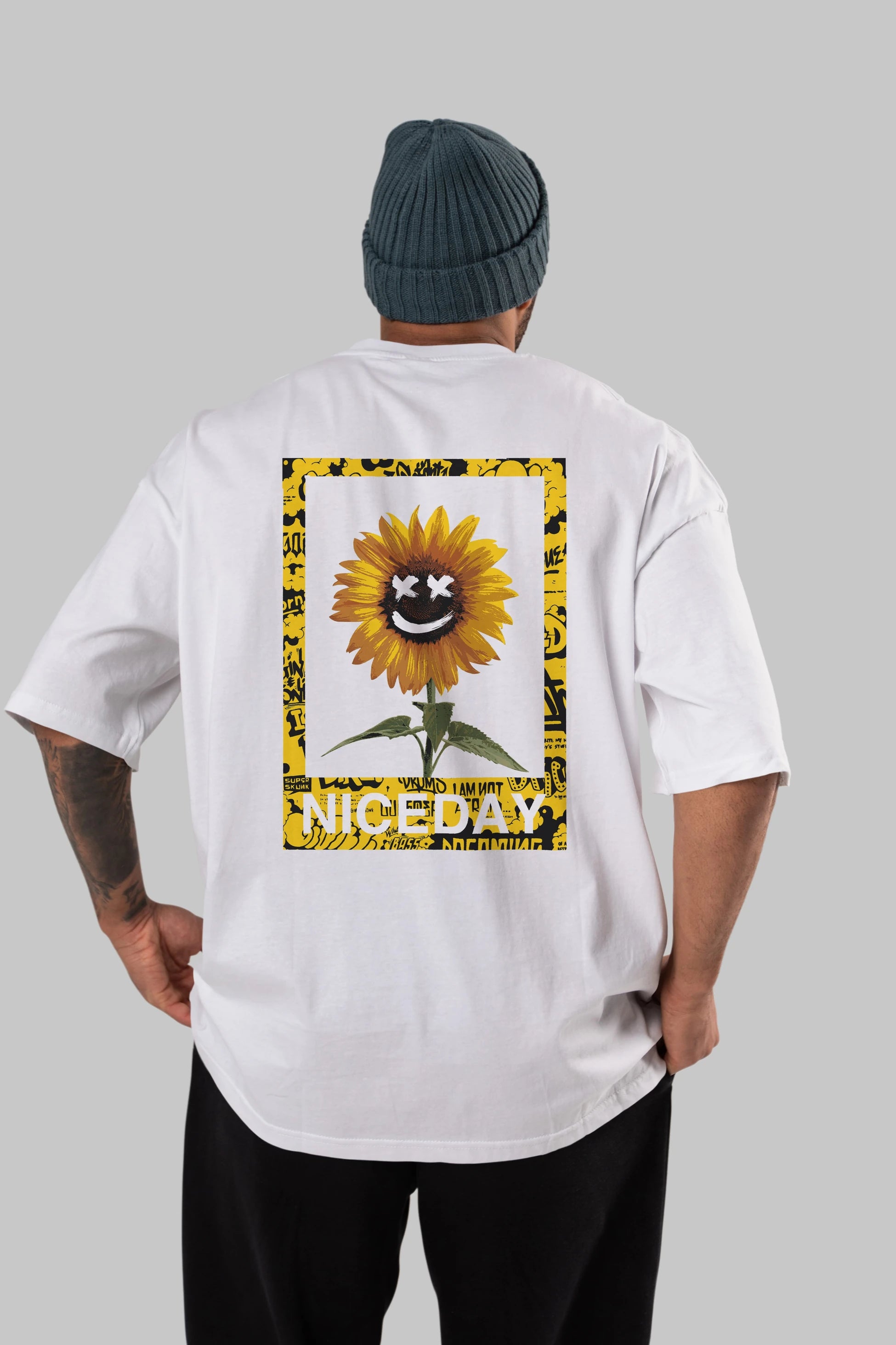 Niceday Streewear Arka Baskılı Oversize t-shirt Erkek Kadın Unisex