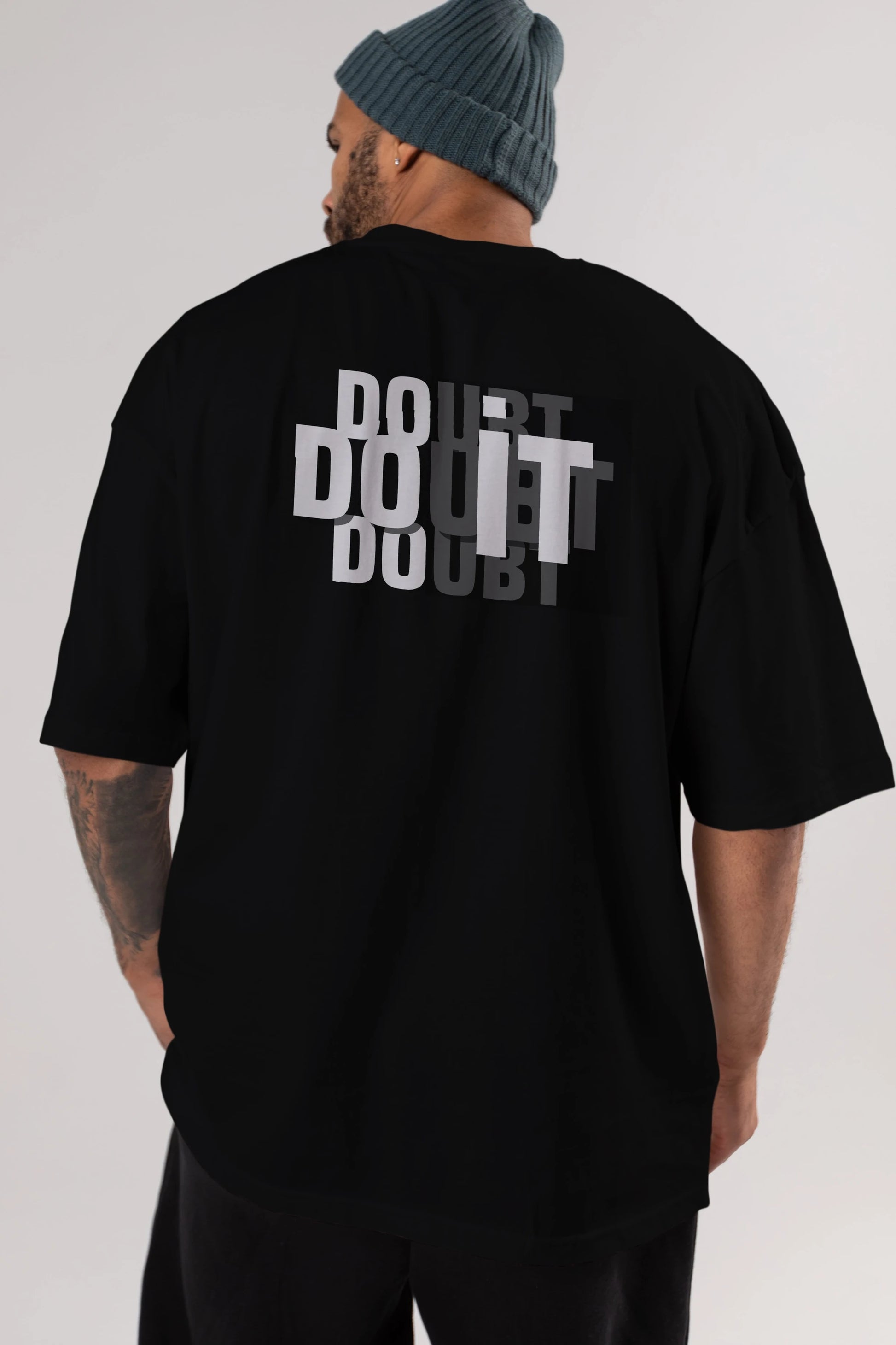 Do it Yazılı Arka Baskılı Oversize t-shirt Erkek Kadın Unisex