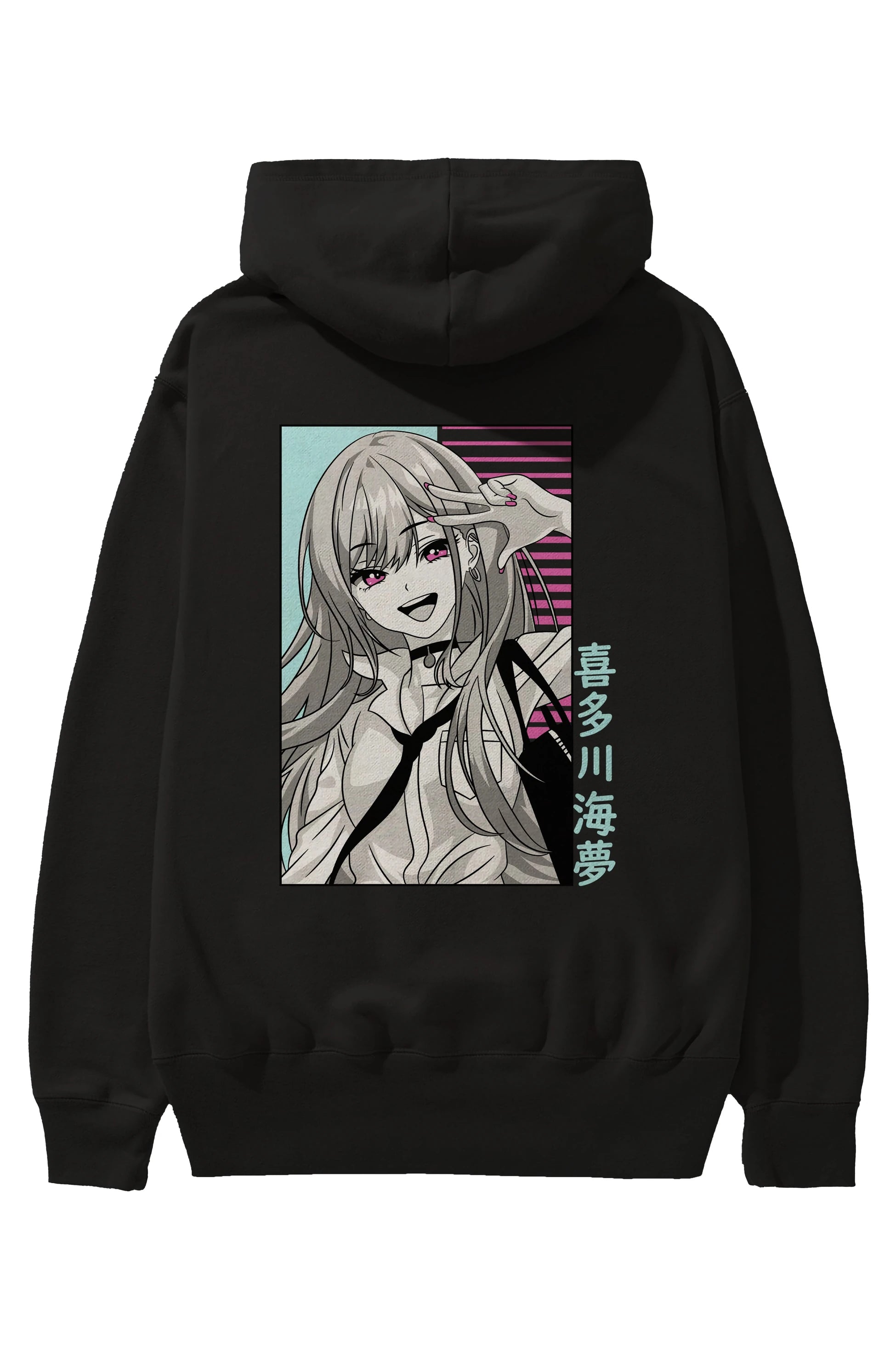 Marin Kitagawa 1 Anime Arka Baskılı Hoodie Oversize Kapüşonlu Sweatshirt Erkek Kadın Unisex