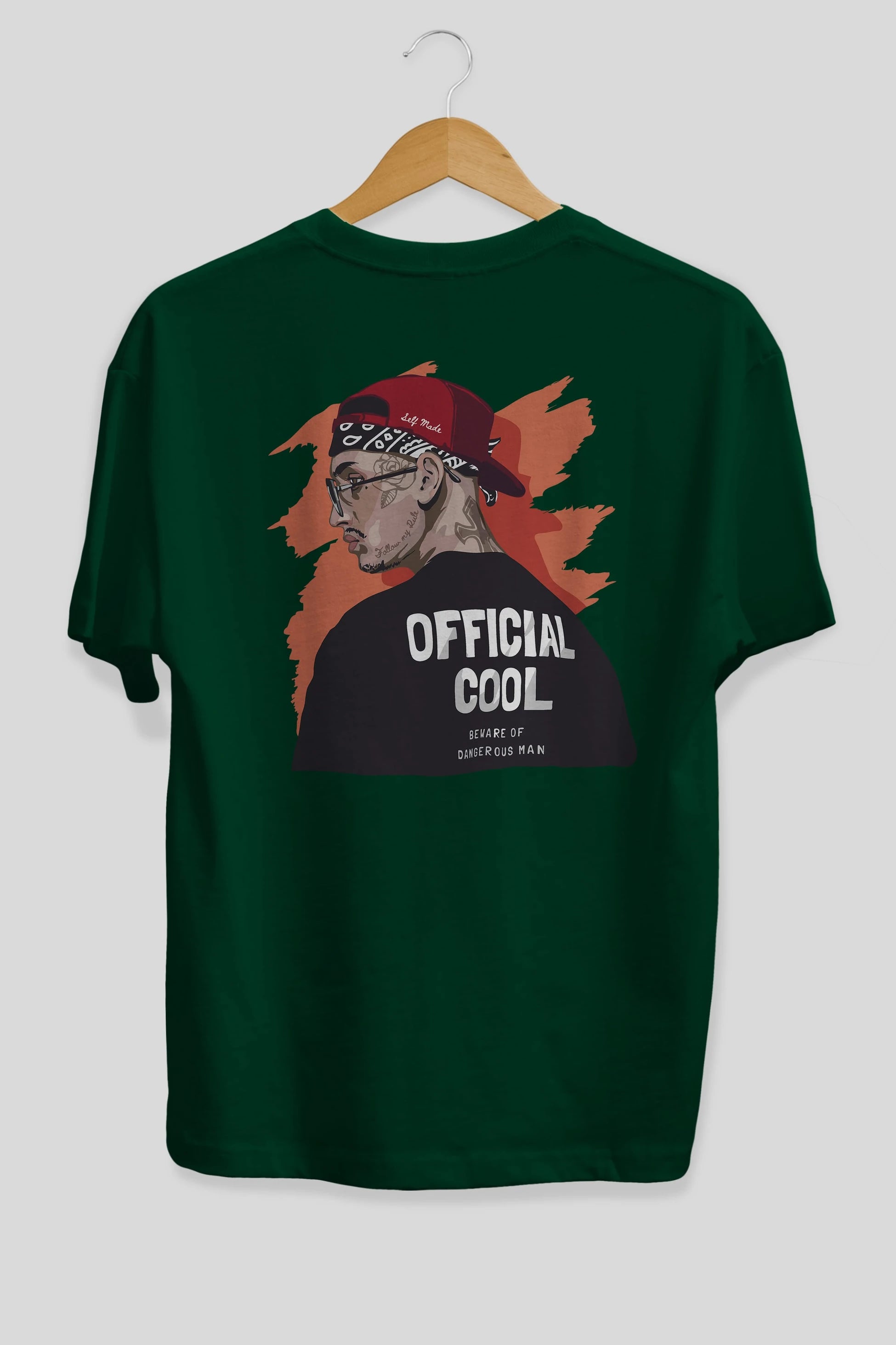 Official Cool Arka Baskılı Oversize t-shirt Erkek Kadın Unisex