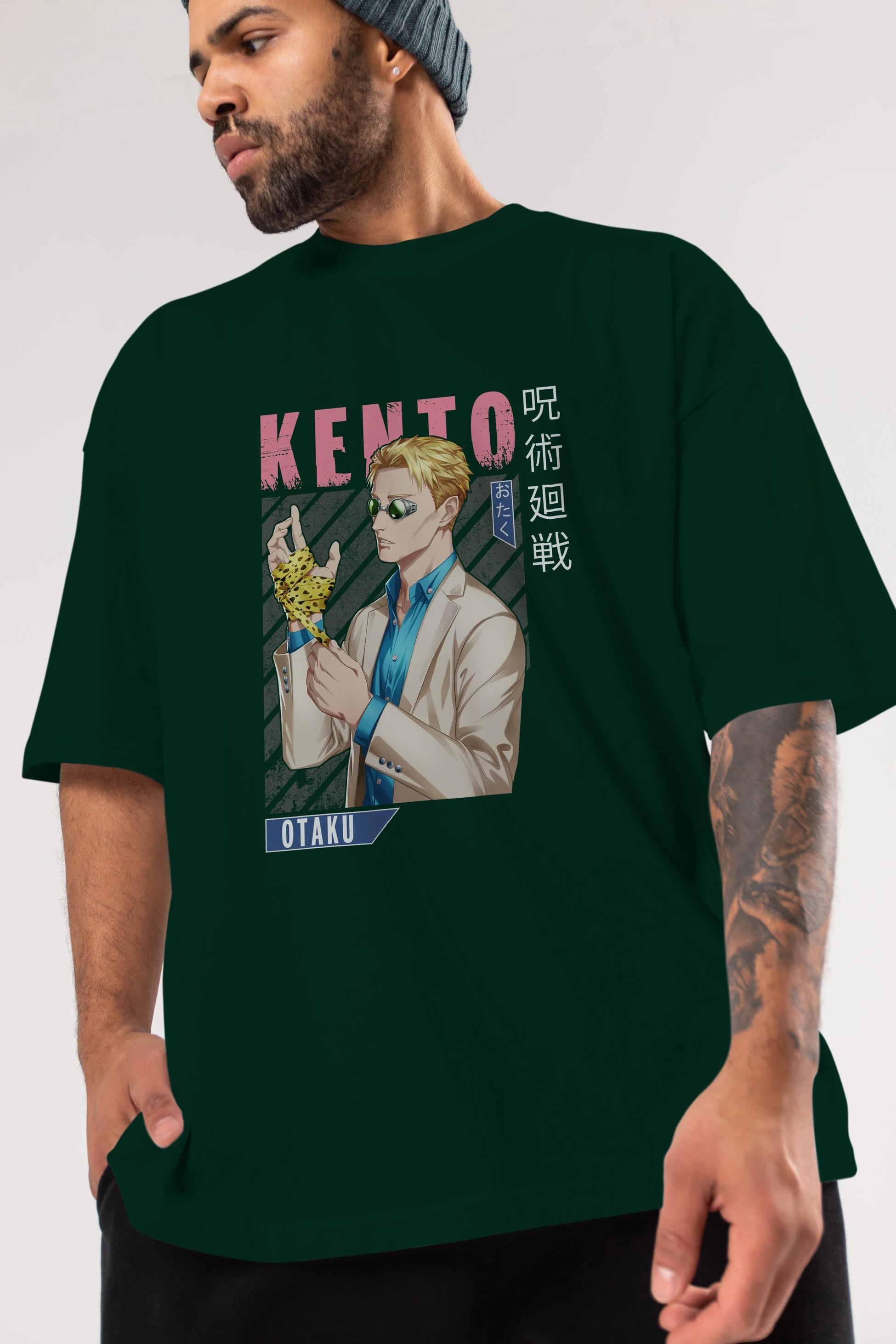 Kento Nanami Anime Ön Baskılı Oversize t-shirt %100 pamuk Erkek Kadın Unisex
