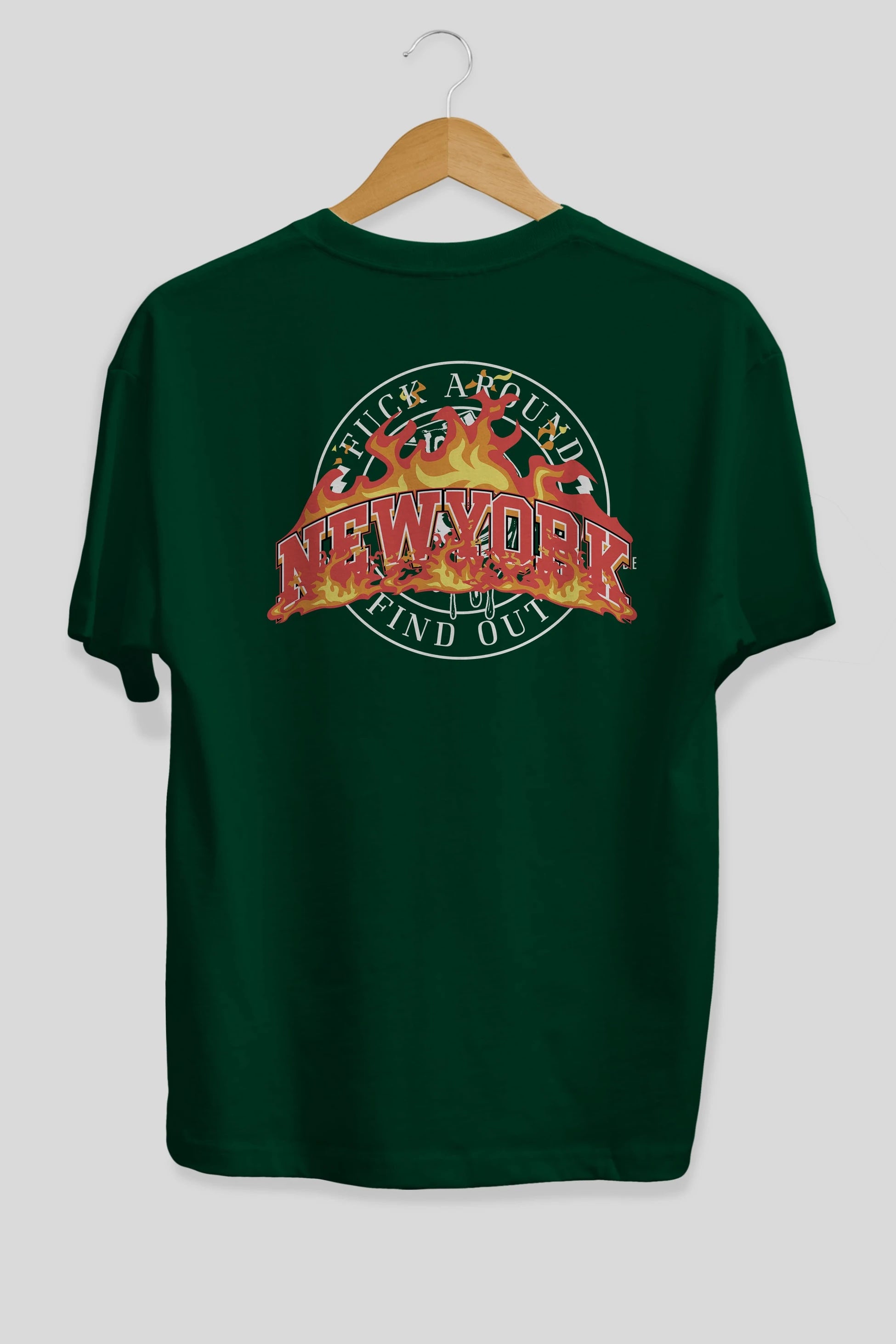 Newyork Style Arka Baskılı Oversize t-shirt Erkek Kadın Unisex