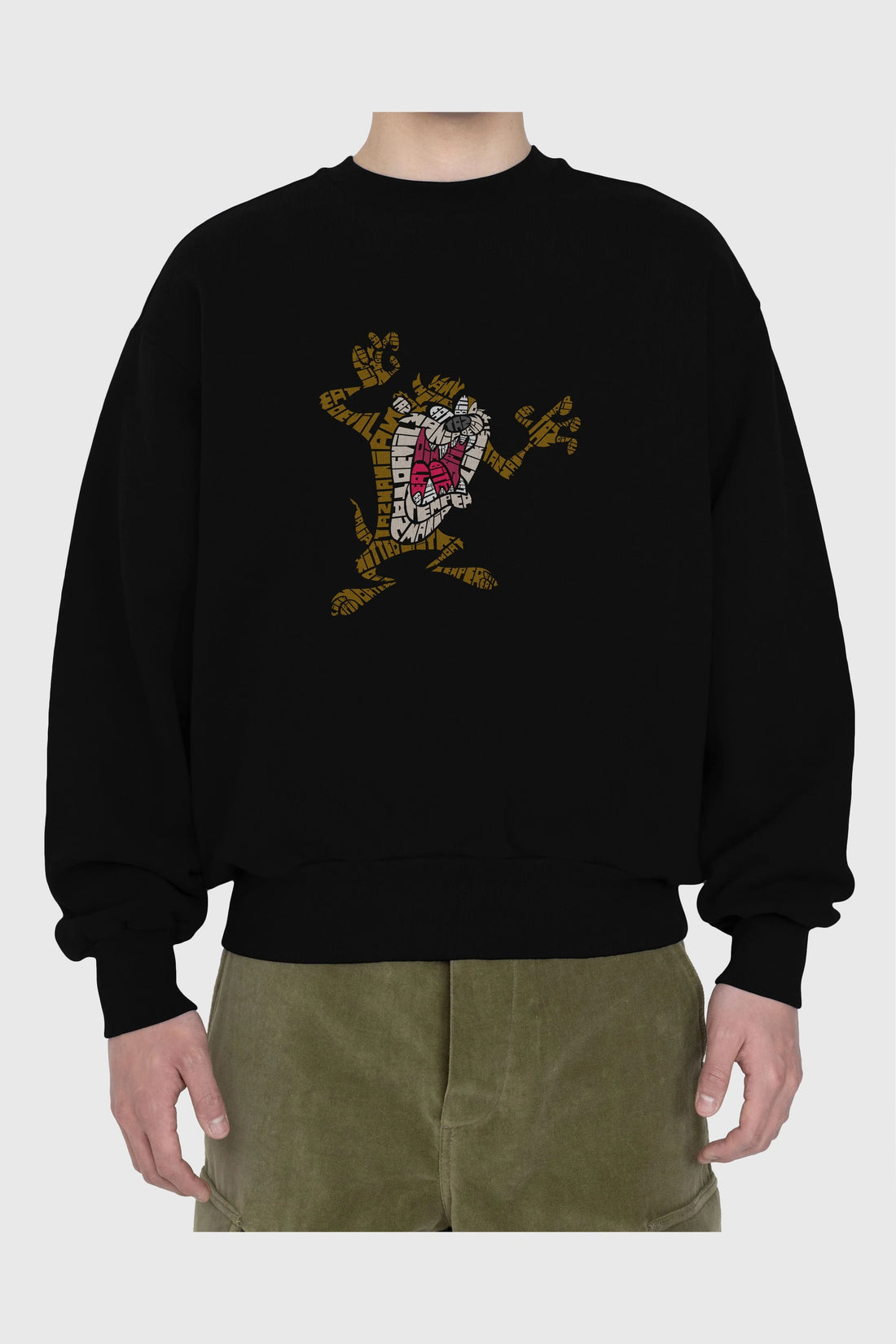 Tazmania Ön Baskılı Oversize Sweatshirt Erkek Kadın Unisex