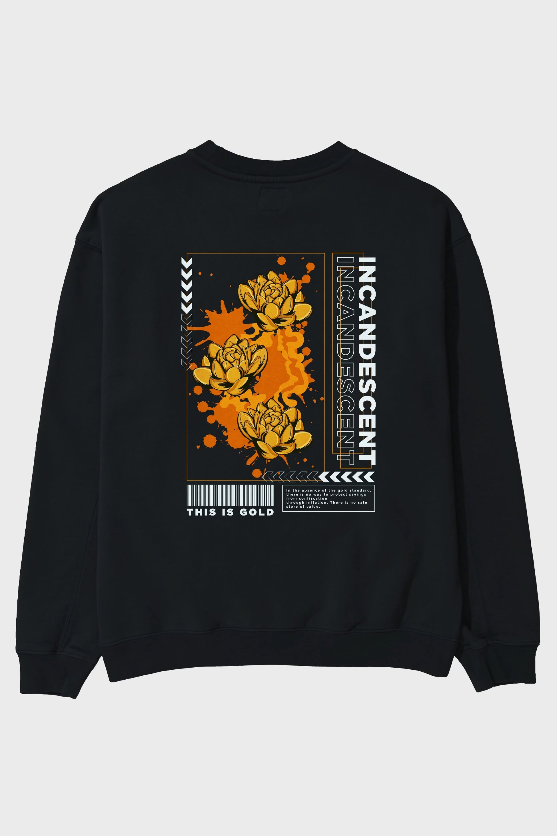 Incandescent Arka Baskılı Oversize Sweatshirt Erkek Kadın Unisex