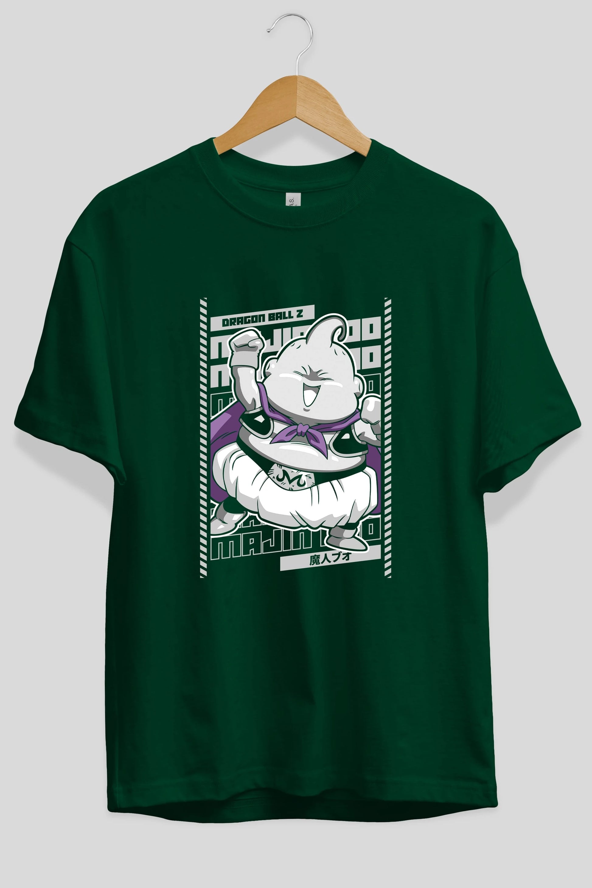 MAJIN BOO2 Anime Ön Baskılı Oversize t-shirt %100 pamuk Erkek Kadın Unisex