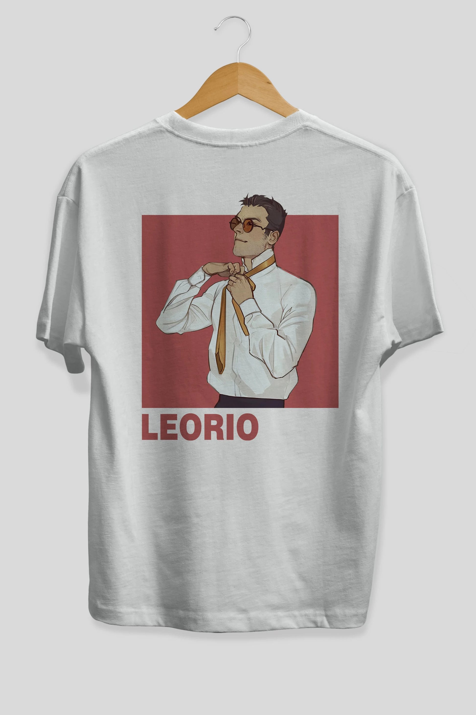 Leorio Paladiknight 5 Anime Arka Baskılı Oversize t-shirt Erkek Kadın Unisex