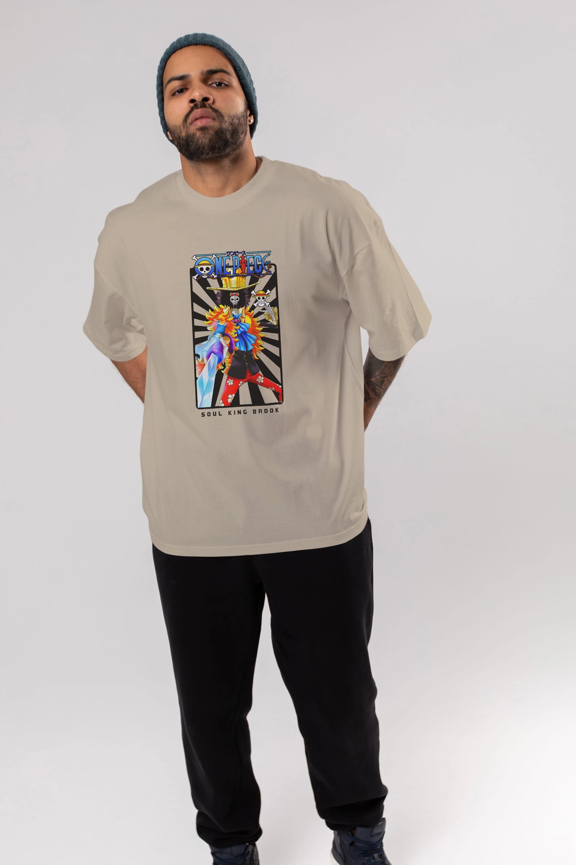 Brook Anime Ön Baskılı Oversize t-shirt Erkek Kadın Unisex
