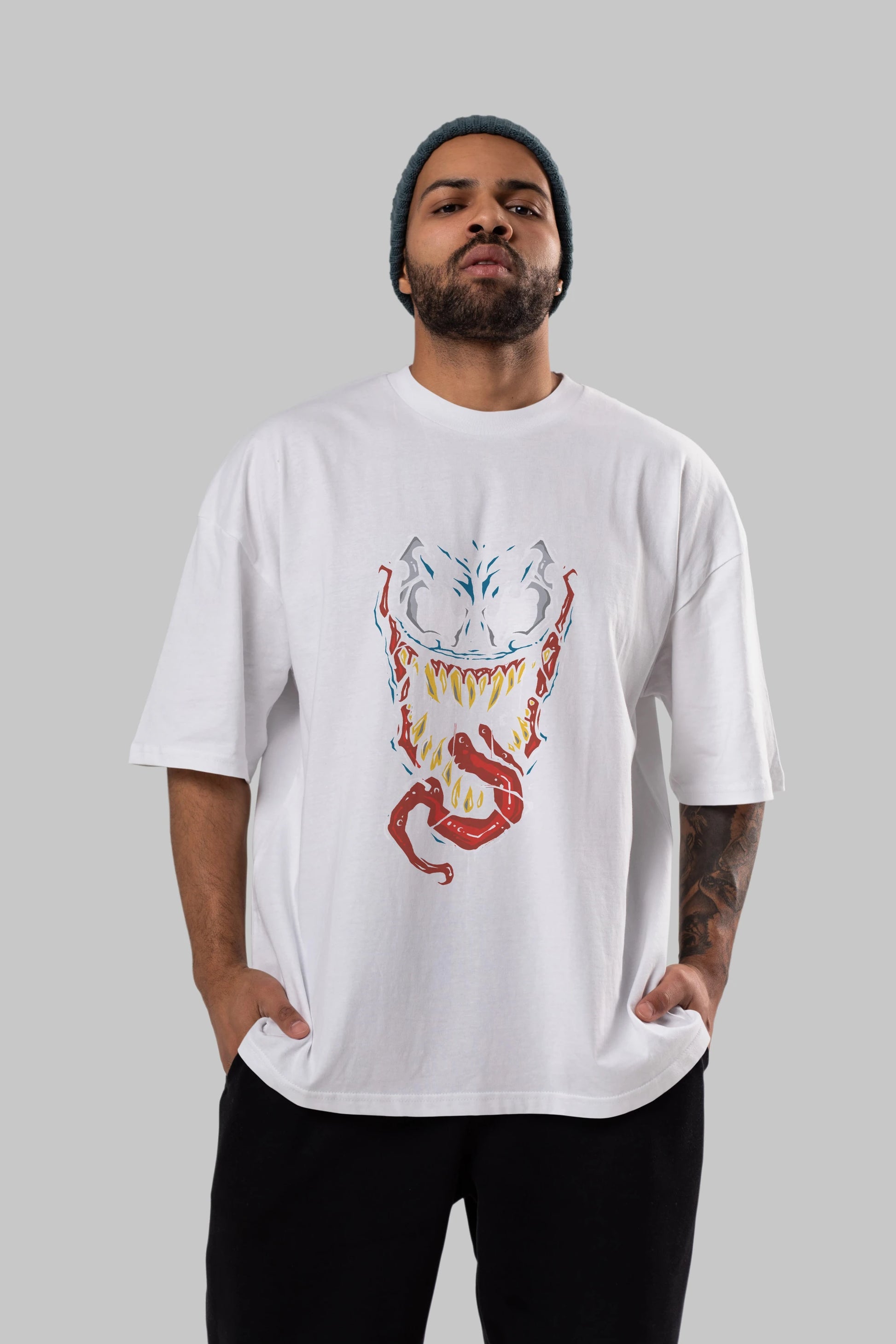 Venom (15) Ön Baskılı Oversize t-shirt Erkek Kadın Unisex %100 Pamuk Bisiklet Yaka tişort