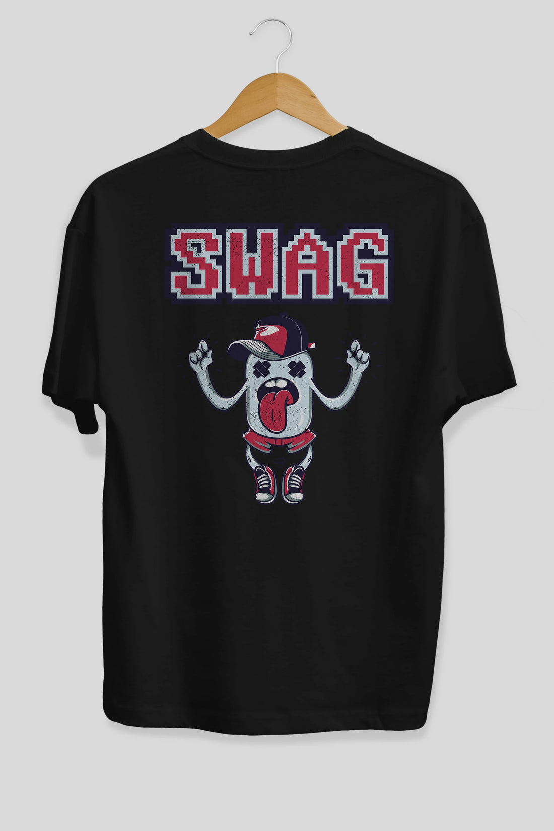 Swag Arka Baskılı Oversize t-shirt Erkek Kadın Unisex