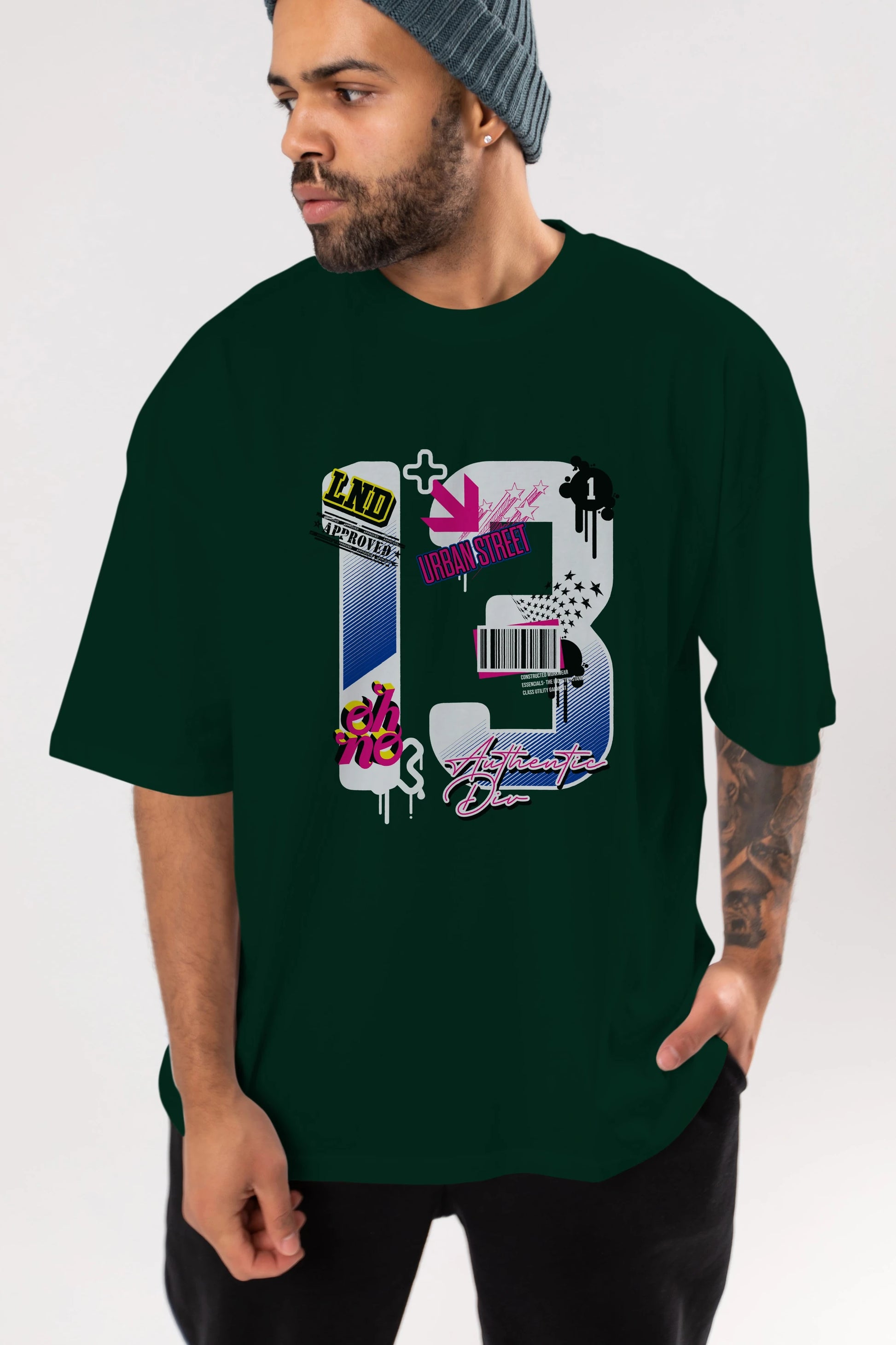 Urban Street 13 Ön Baskılı Oversize t-shirt Erkek Kadın Unisex