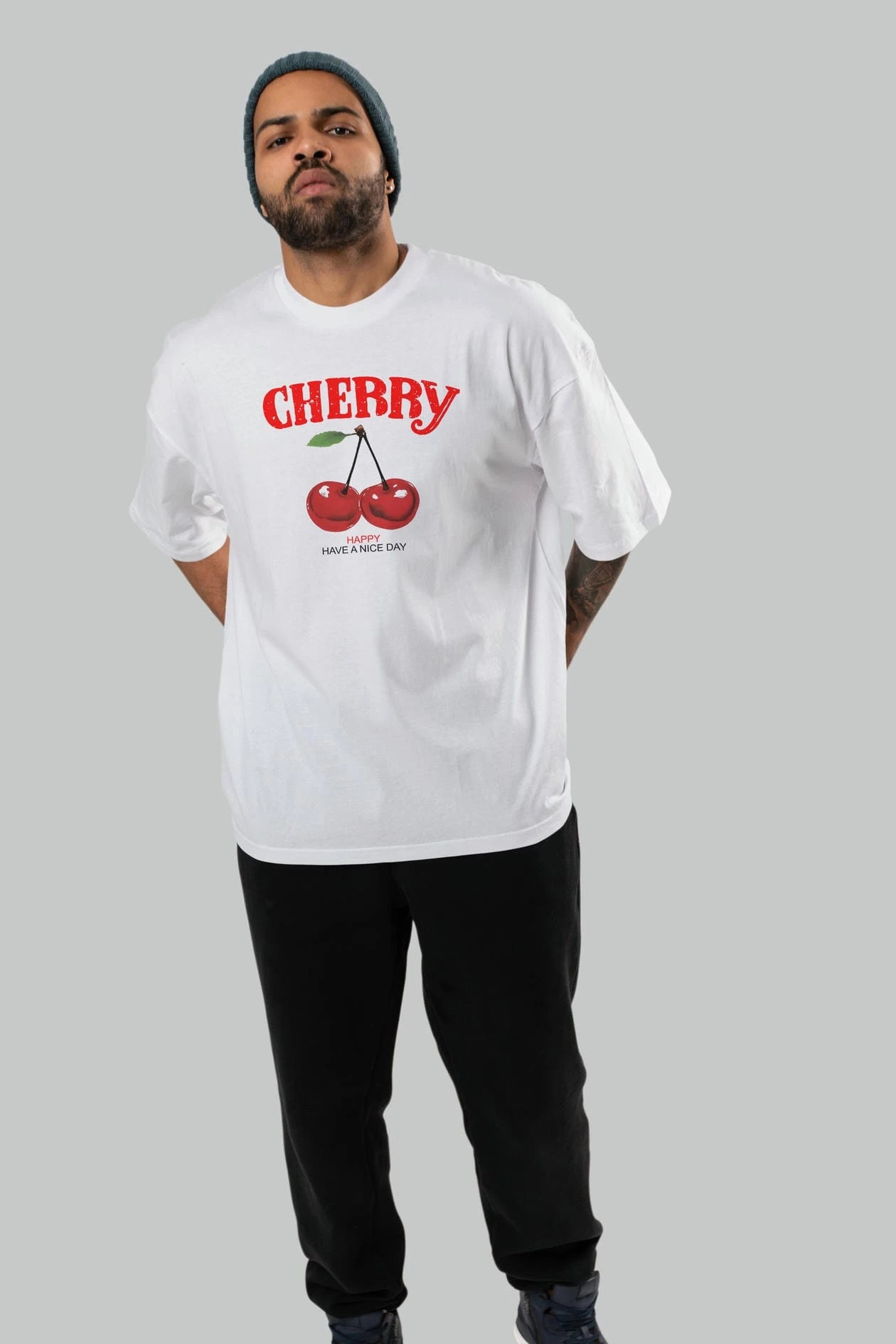 Cherry Cherries 5 Ön Baskılı Oversize t-shirt Erkek Kadın Pamuk Bisiklet Yaka tişort