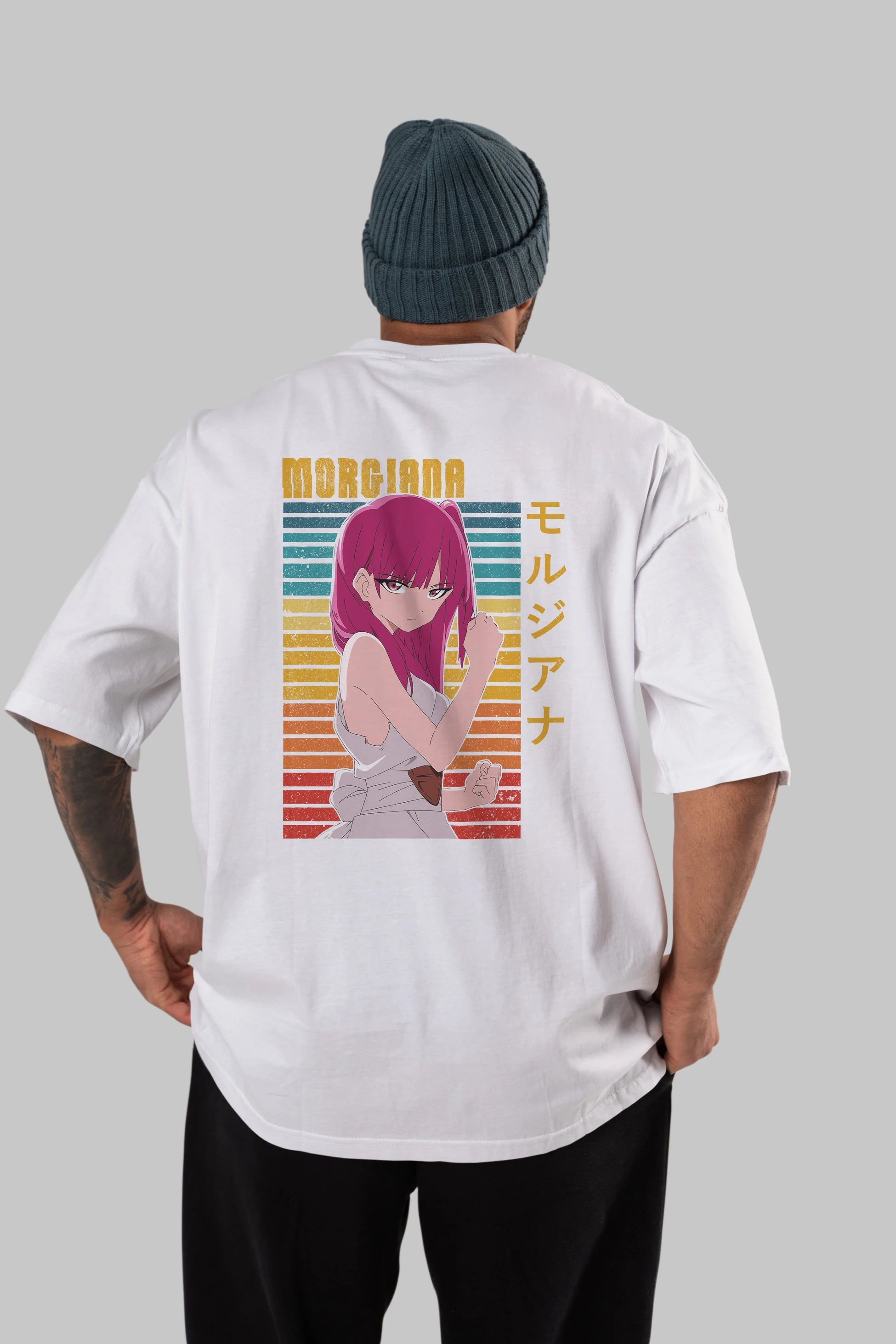 Morgiana 3 Anime Arka Baskılı Oversize t-shirt Erkek Kadın Unisex