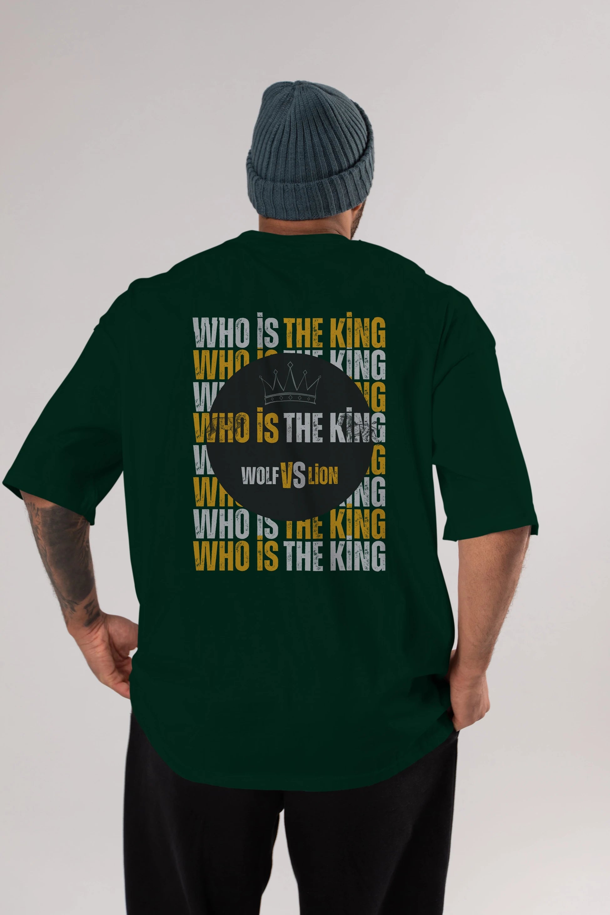 Who Is The King Yazılı Arka Baskılı Oversize t-shirt Erkek Kadın Unisex