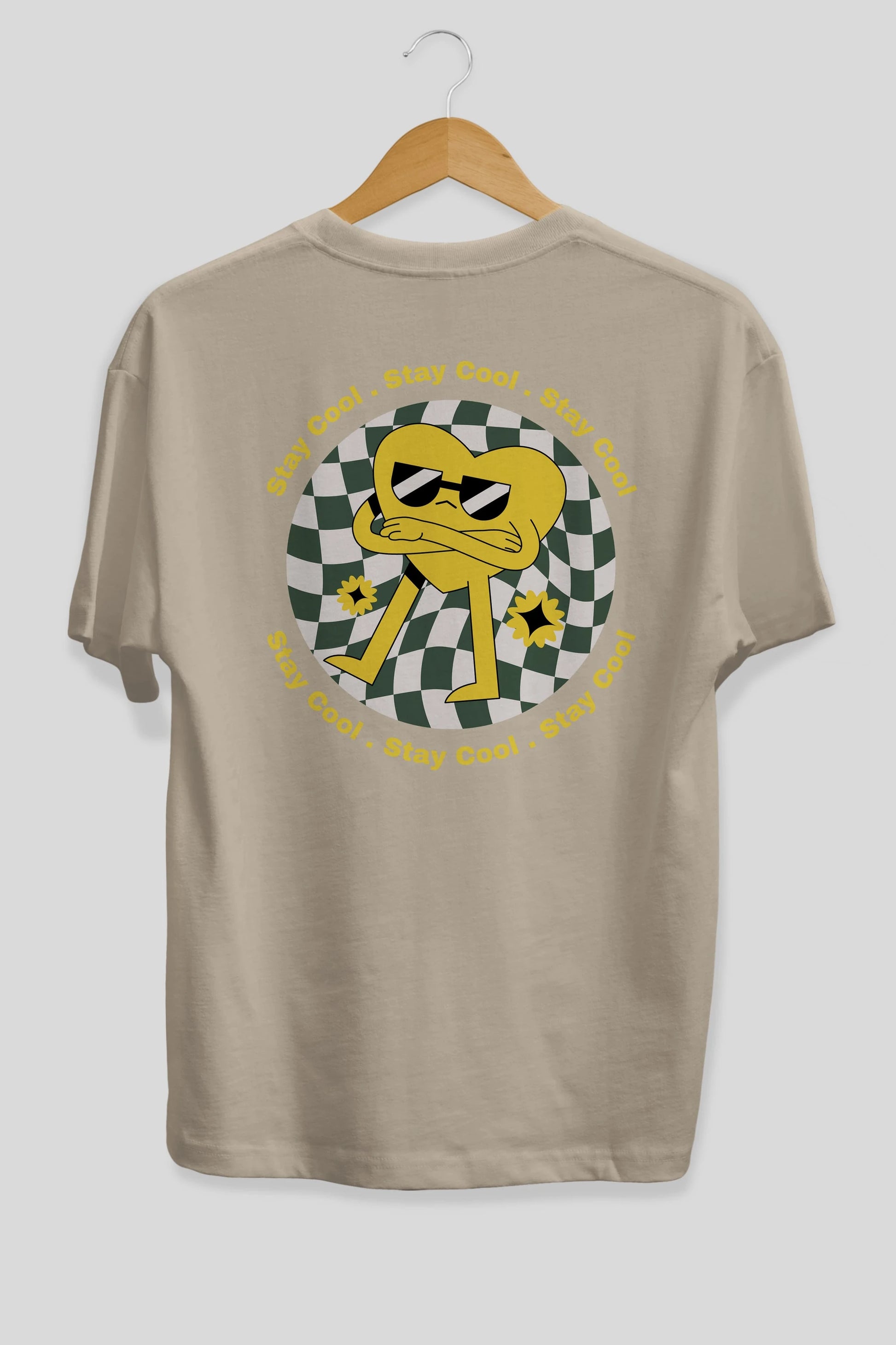 Stay Cool Yazılı Arka Baskılı Oversize t-shirt Erkek Kadın Unisex