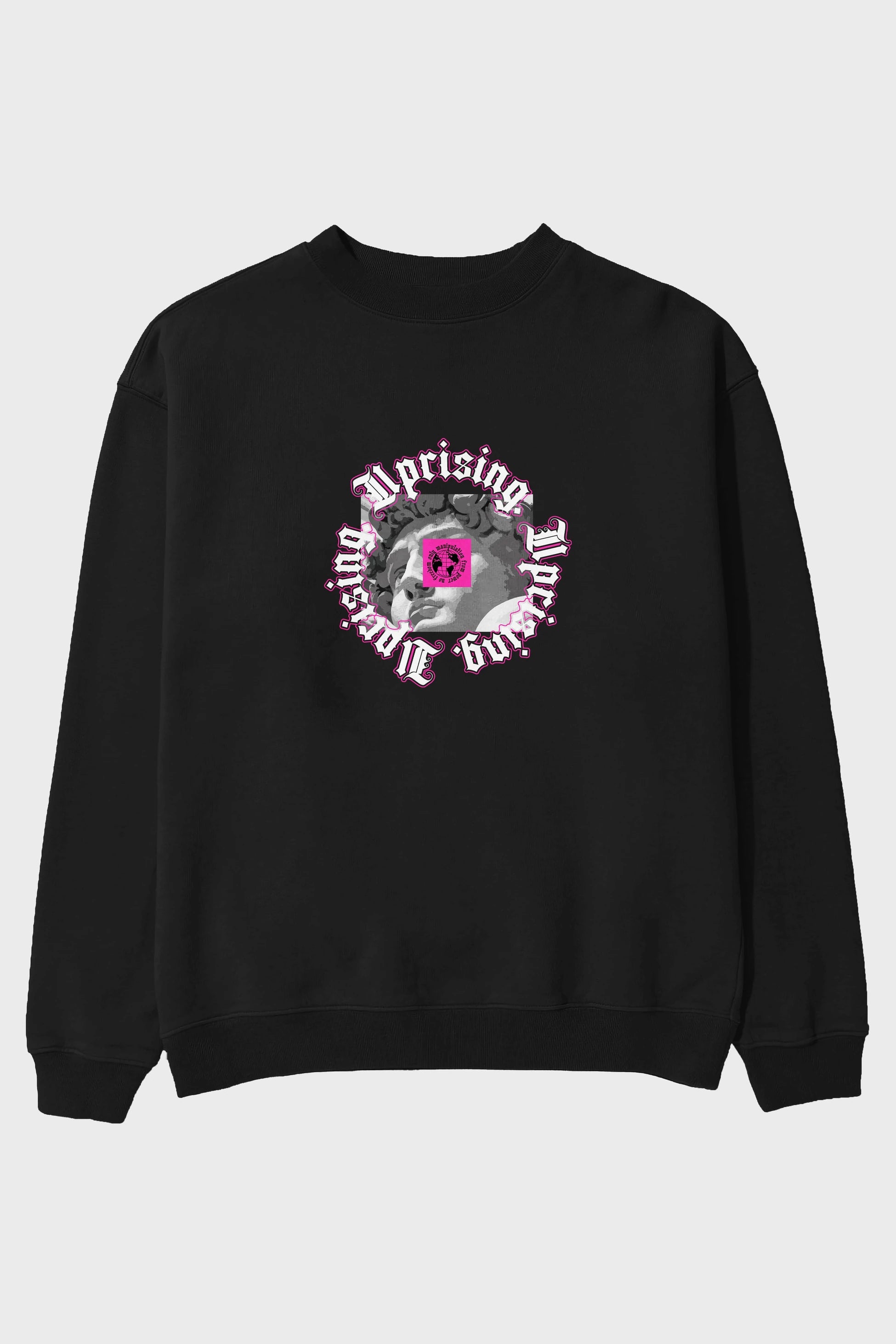 Uprising Ön Baskılı Oversize Sweatshirt Erkek Kadın Unisex