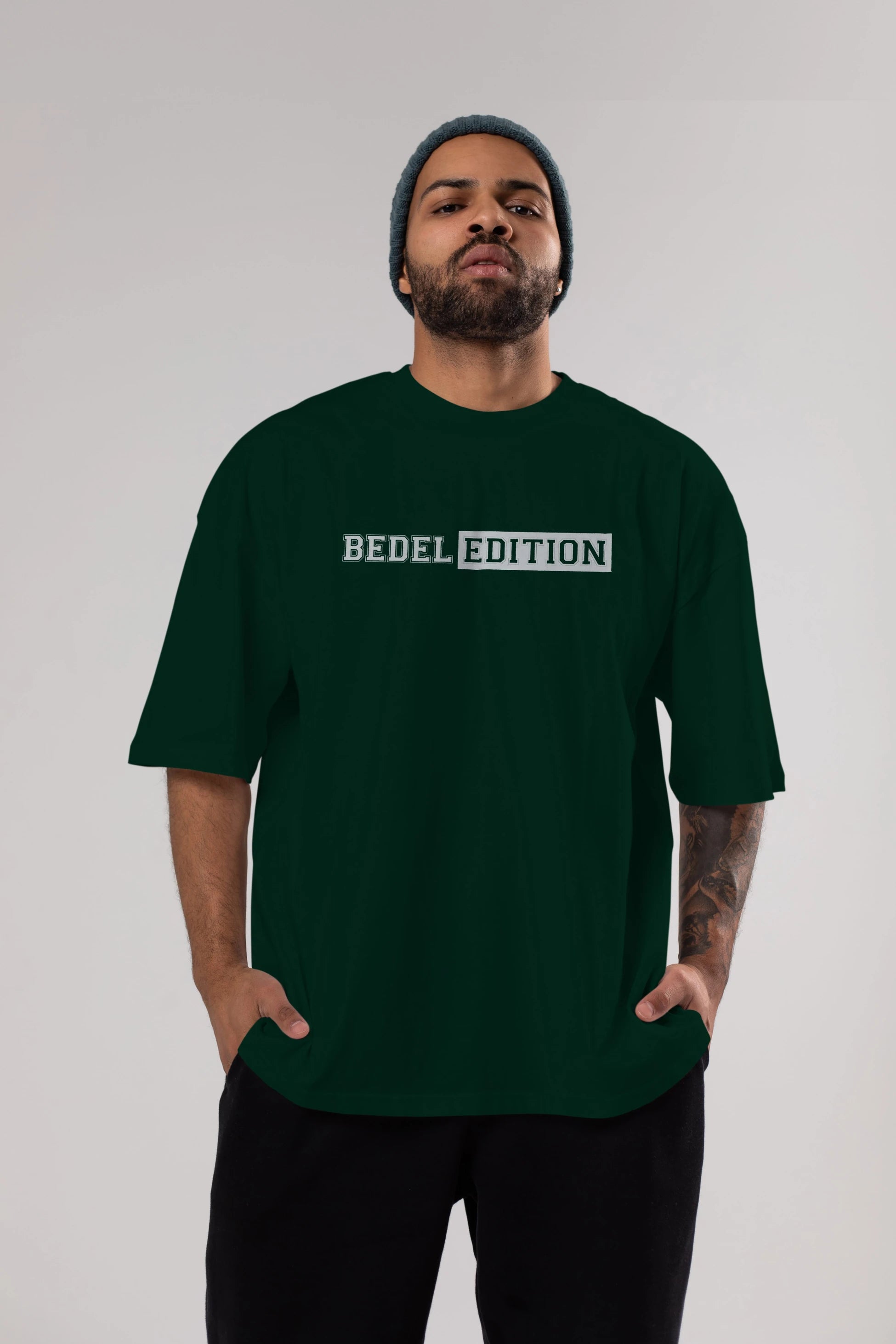 Bedel Edition Ön Baskılı Oversize t-shirt %100 pamuk Erkek Kadın Unisex