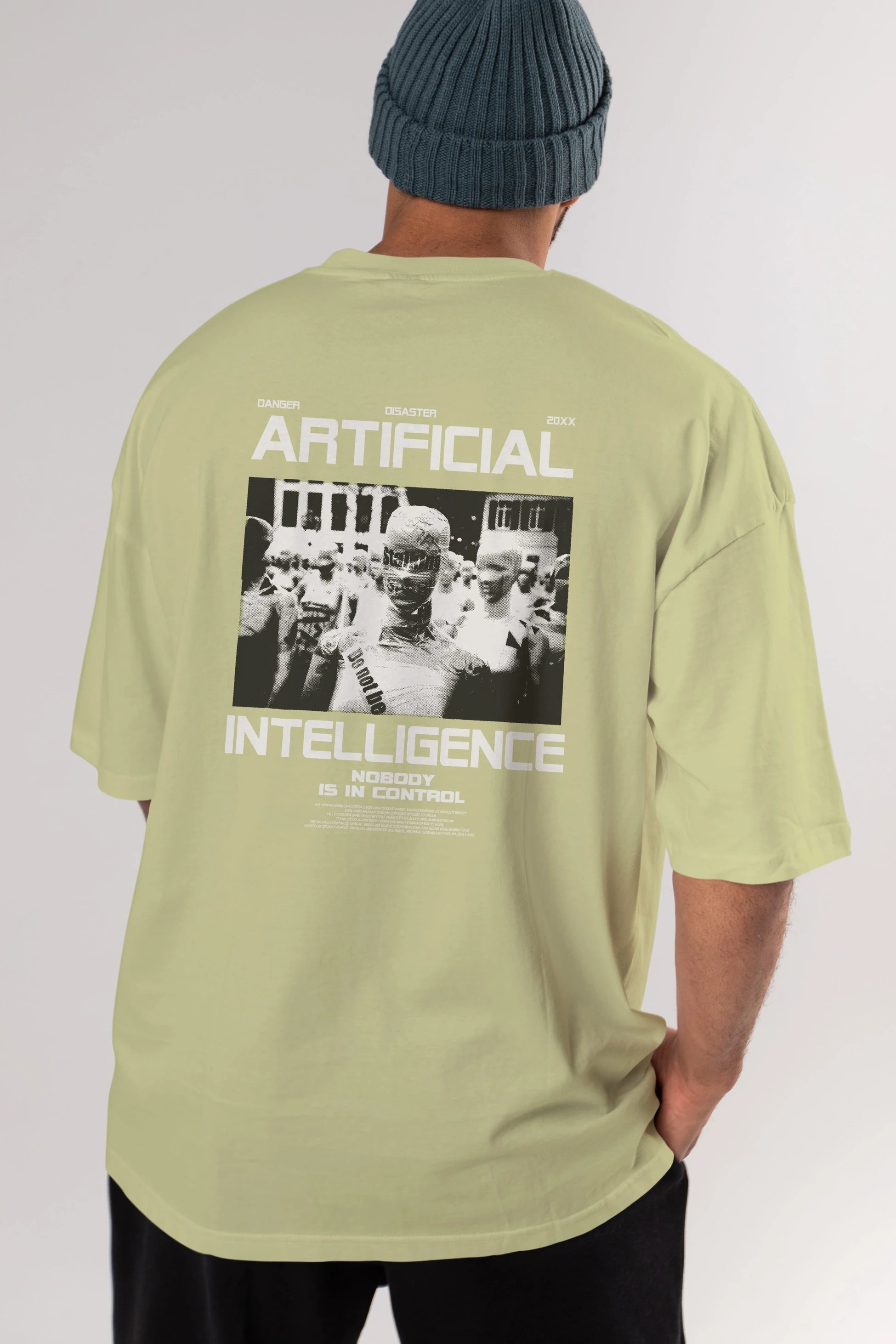 Artificial Intelligence Arka Baskılı Oversize t-shirt Erkek Kadın Unisex