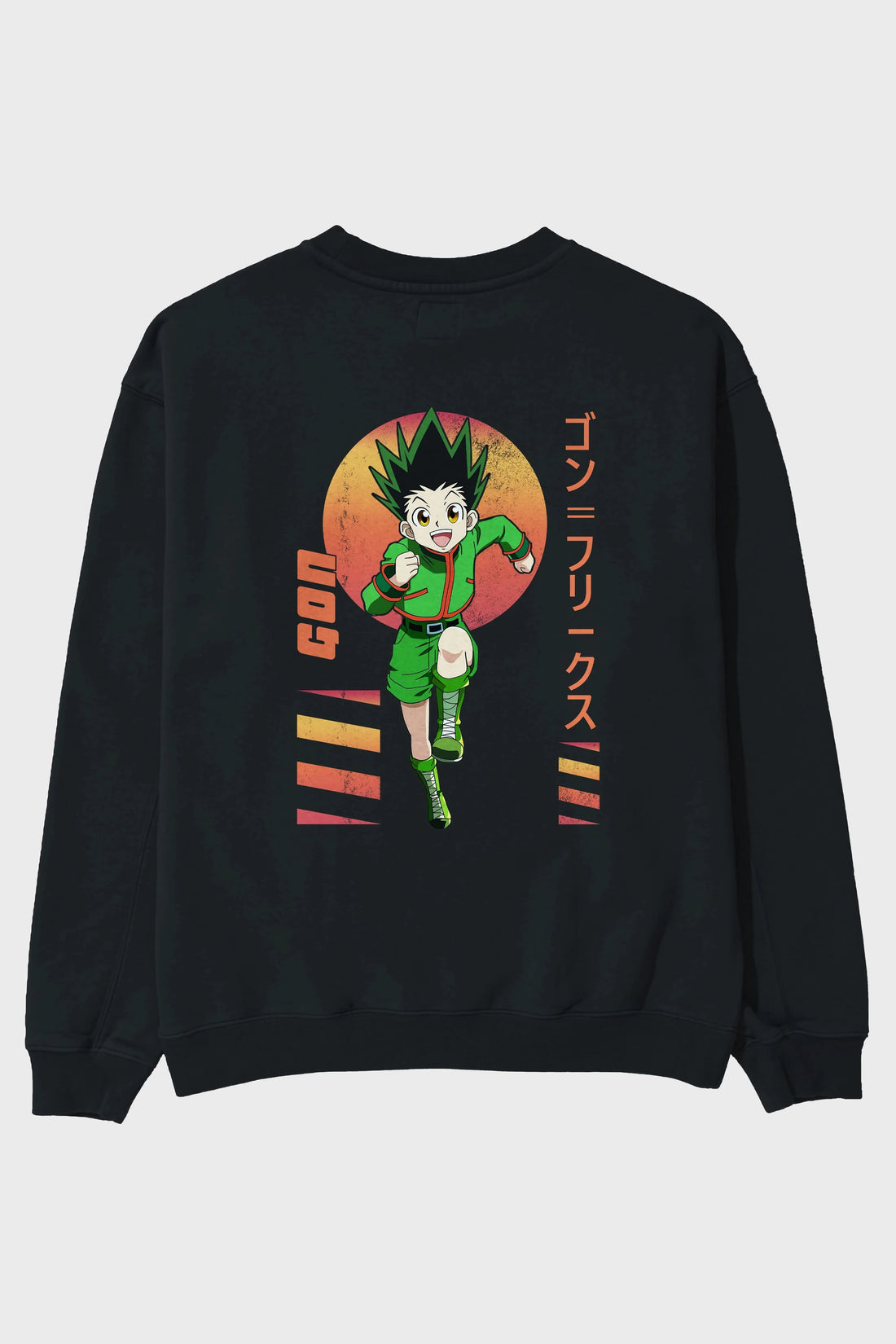 Gon Freecss HUNTER X HUNTER 2 Anime Arka Baskılı Oversize Sweatshirt Erkek Kadın Unisex