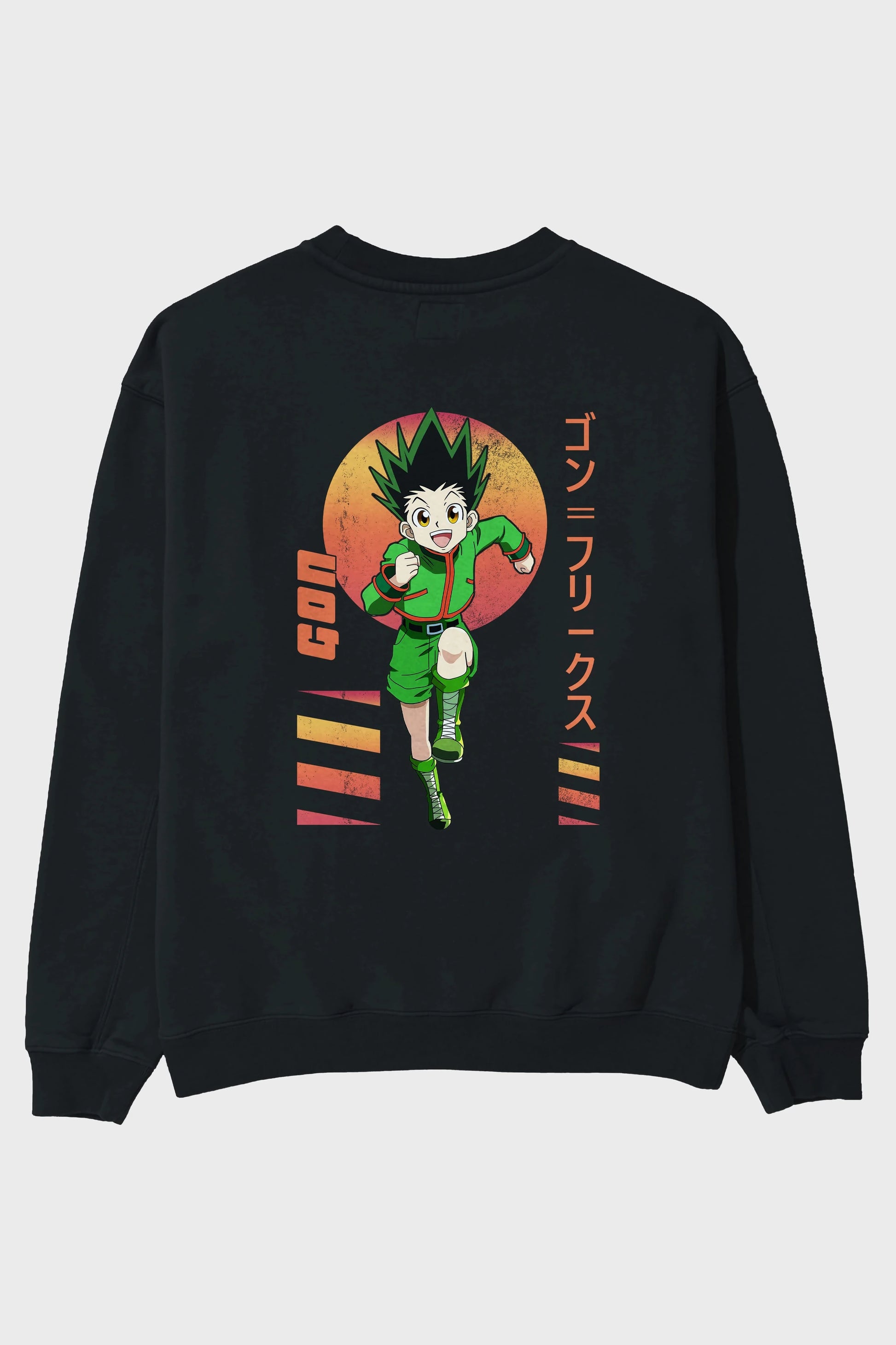 Gon Freecss HUNTER X HUNTER 2 Anime Arka Baskılı Oversize Sweatshirt Erkek Kadın Unisex