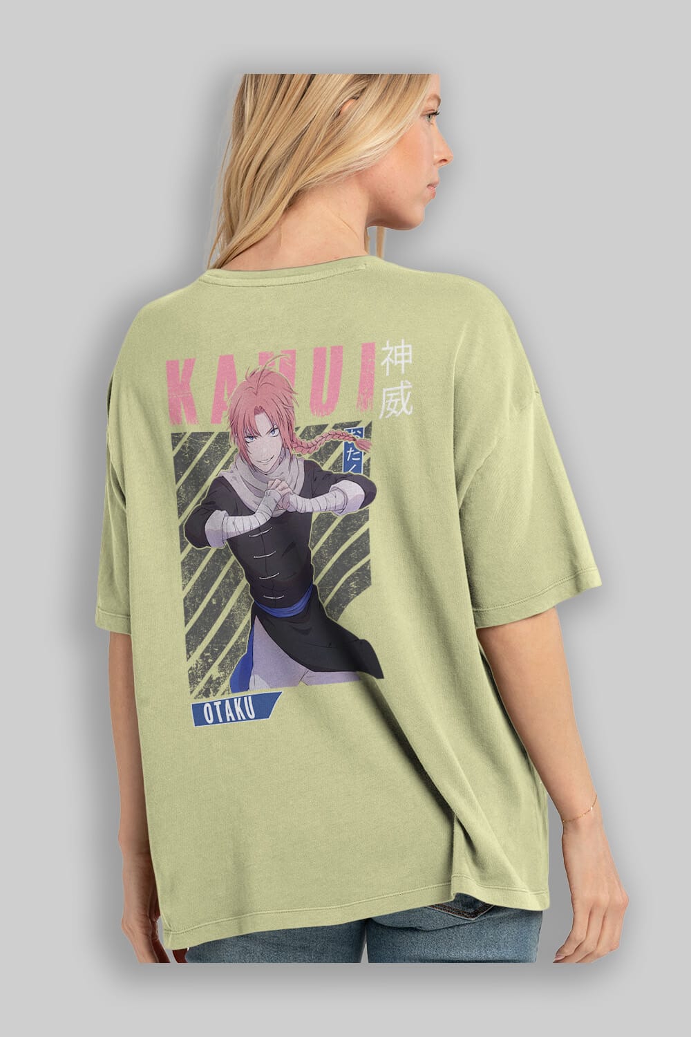 Kamui GINTAMA Anime Arka Baskılı Oversize t-shirt Erkek Kadın Unisex