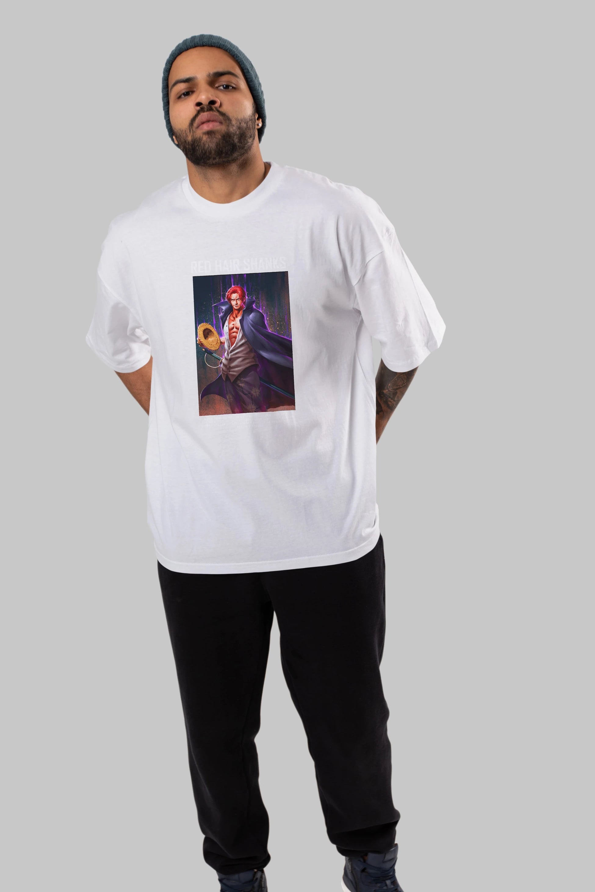 Shanks Anime Ön Baskılı Oversize t-shirt Erkek Kadın Unisex