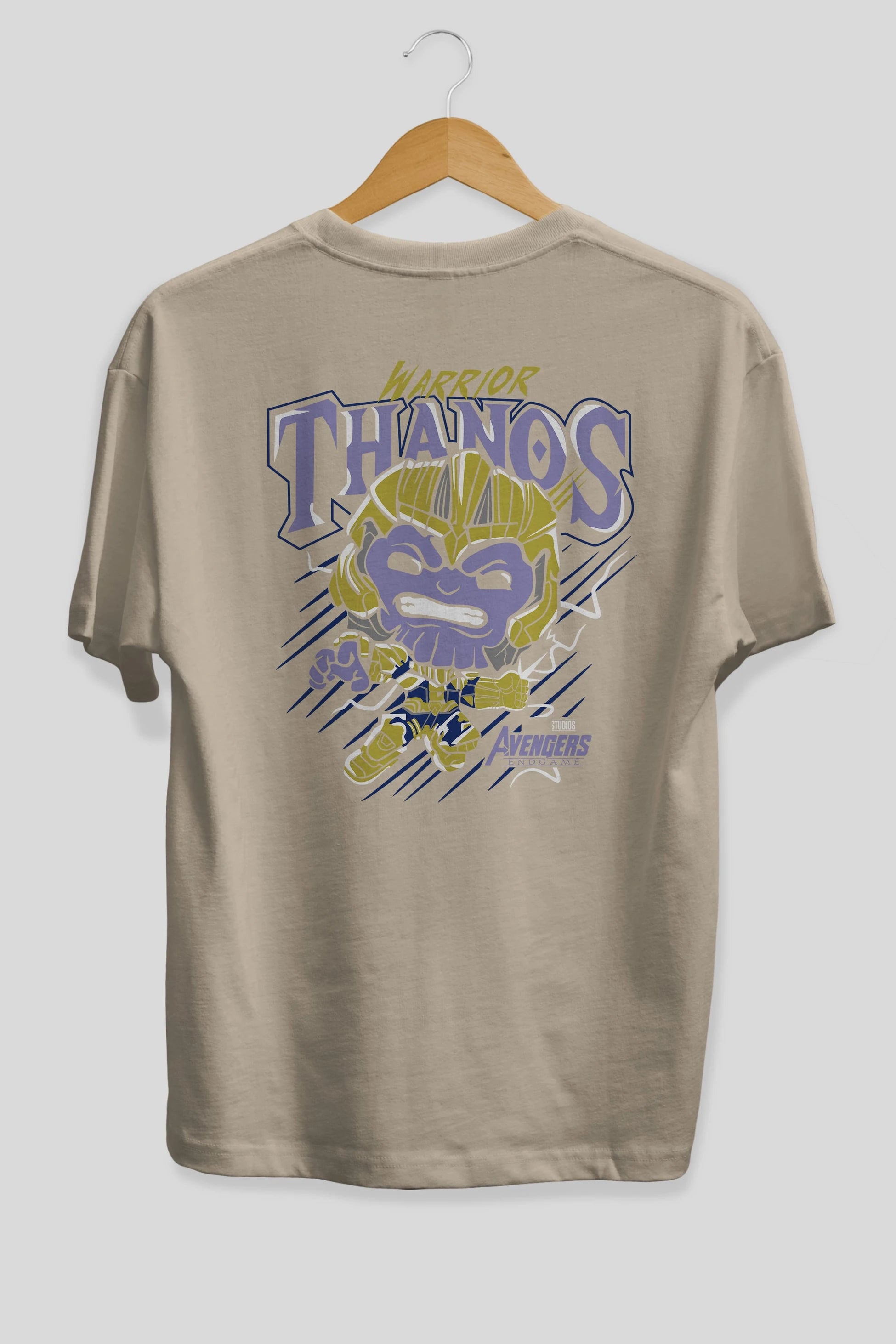 Thanos (2) Arka Baskılı Oversize t-shirt Erkek Kadın Unisex %100 Pamuk Bisiklet Yaka tişort