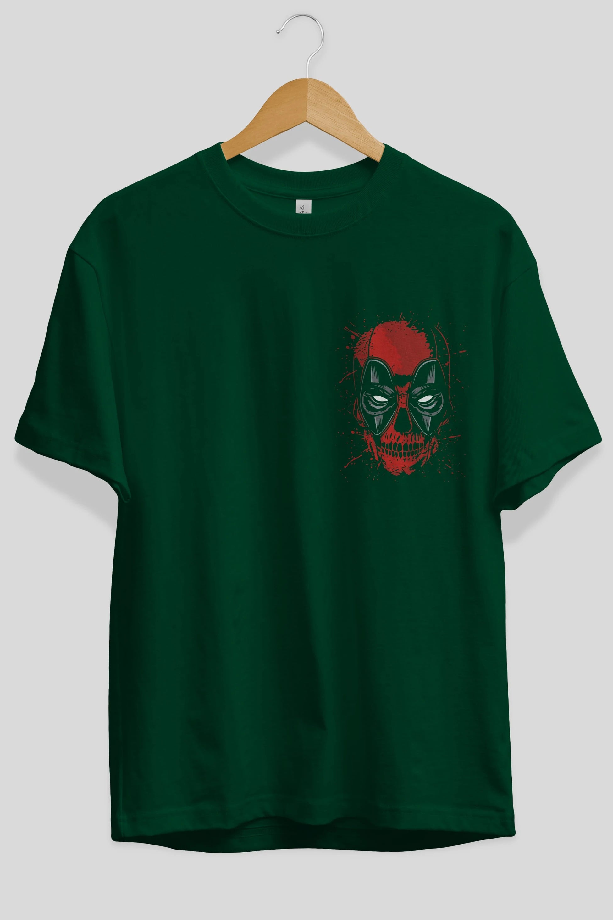 Deadpool (3) Ön Sol Baskılı Oversize t-shirt Erkek Kadın Unisex %100 Pamuk Bisiklet Yaka tişort