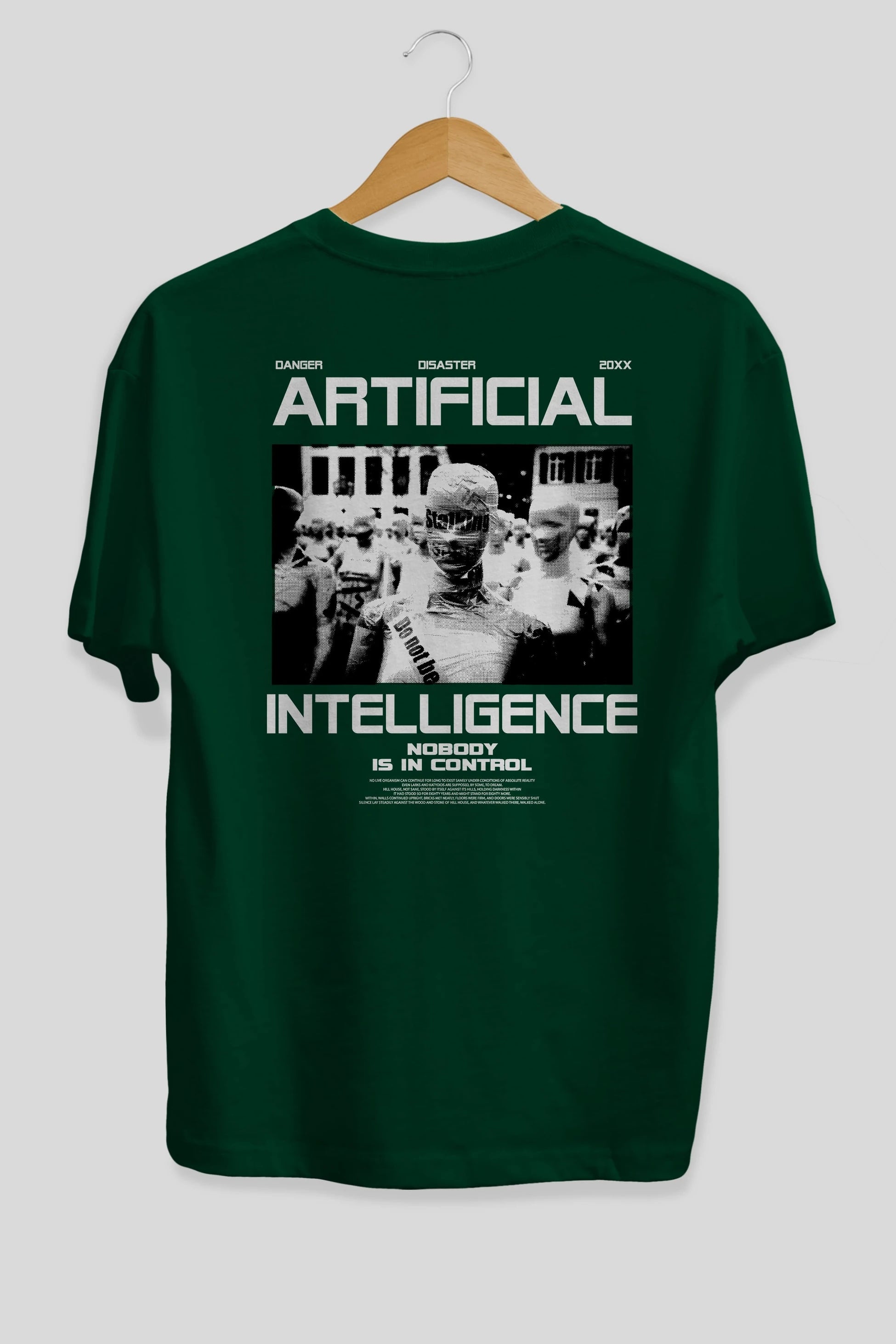 Artificial Intelligence Arka Baskılı Oversize t-shirt Erkek Kadın Unisex