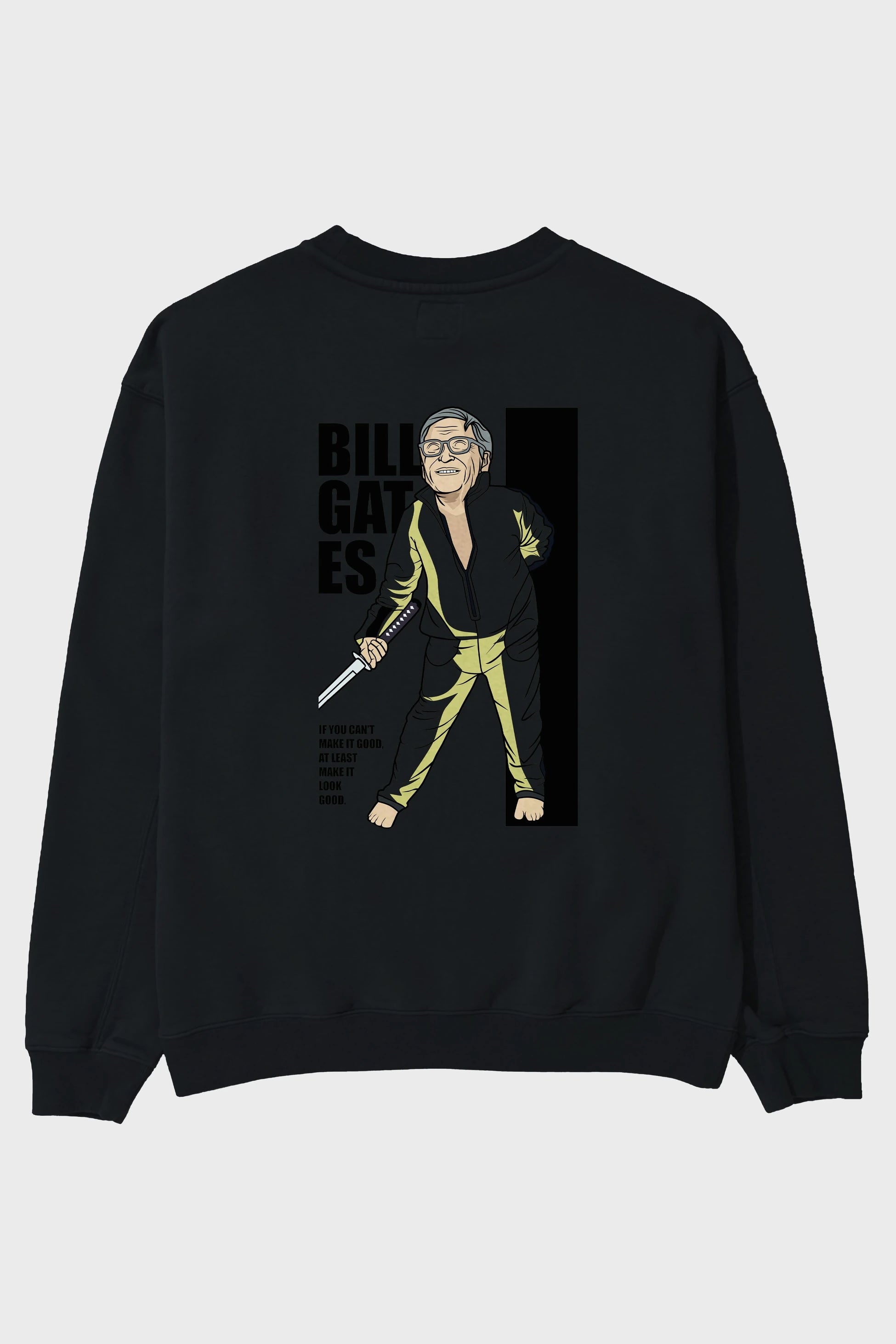 Bill Gates Arka Baskılı Oversize Sweatshirt Erkek Kadın Unisex