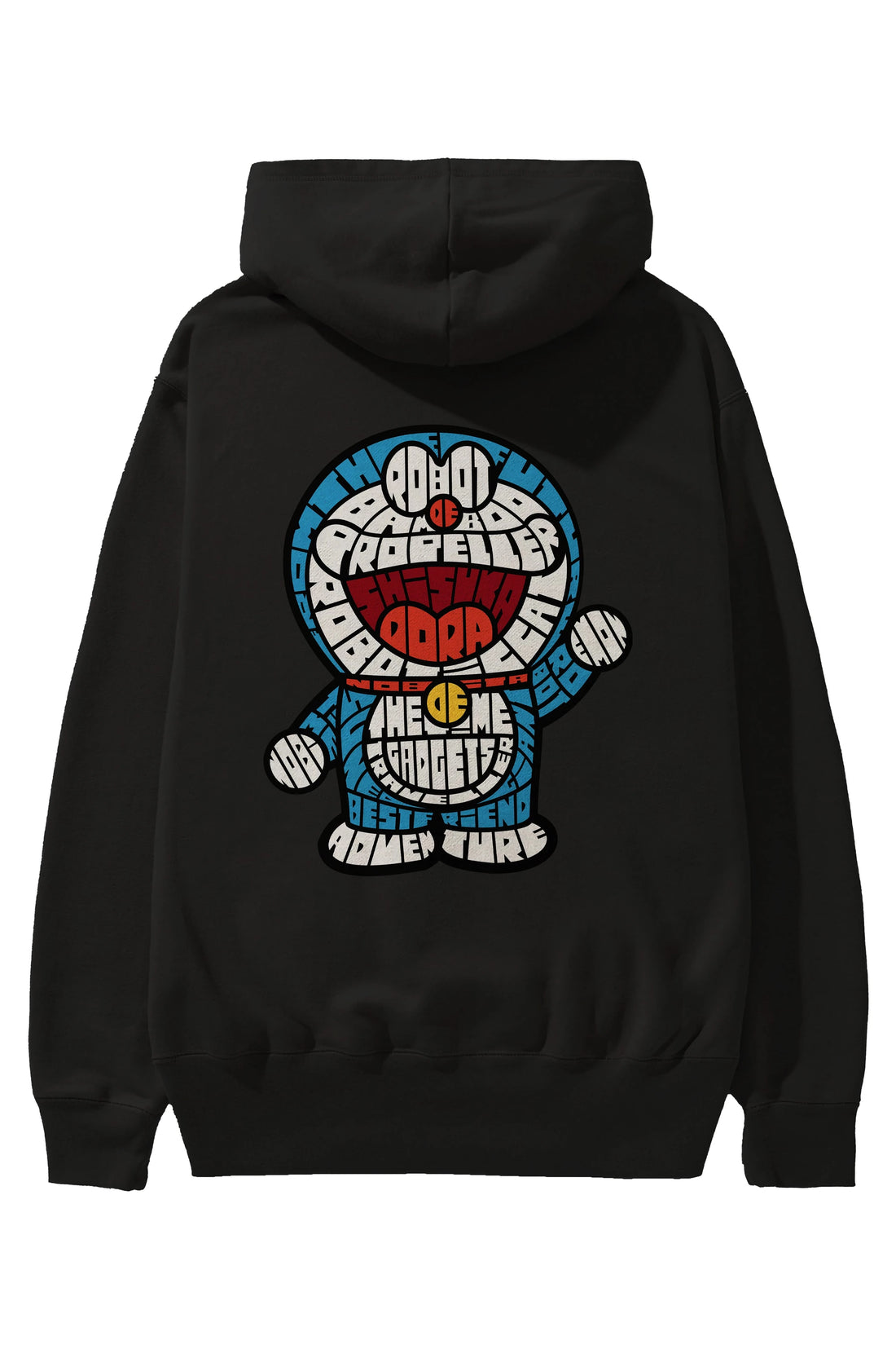Robotic cat Arka Baskılı Hoodie Oversize Kapüşonlu Sweatshirt Erkek Kadın Unisex