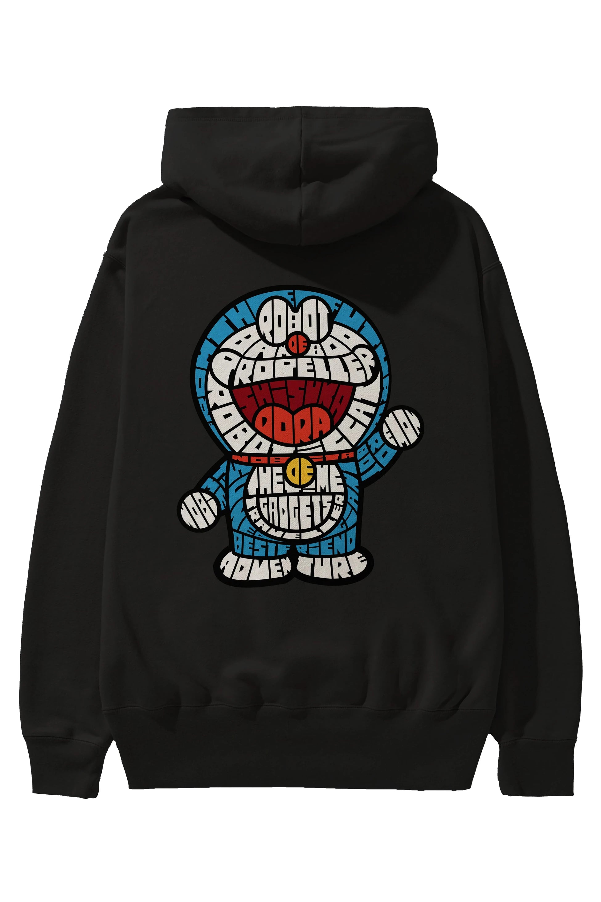Robotic cat Arka Baskılı Hoodie Oversize Kapüşonlu Sweatshirt Erkek Kadın Unisex