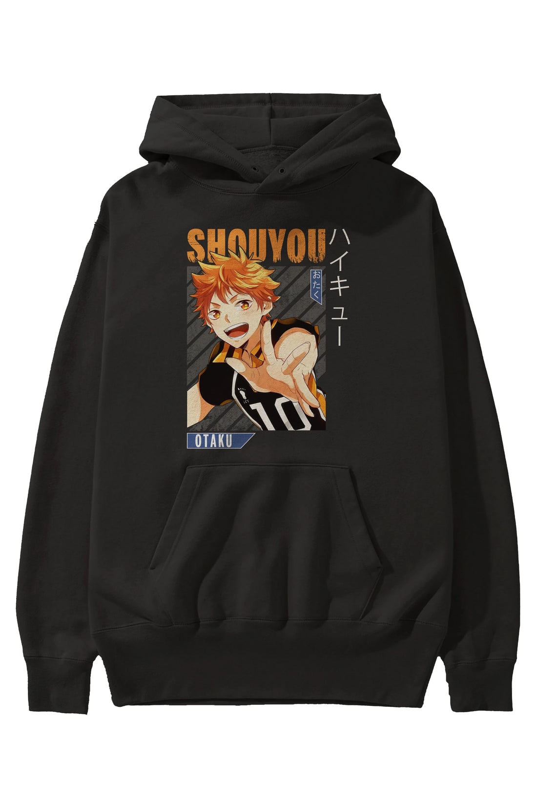 Shouyou Hinata 9 Anime Ön Baskılı Hoodie Oversize Kapüşonlu Sweatshirt Erkek Kadın Unisex