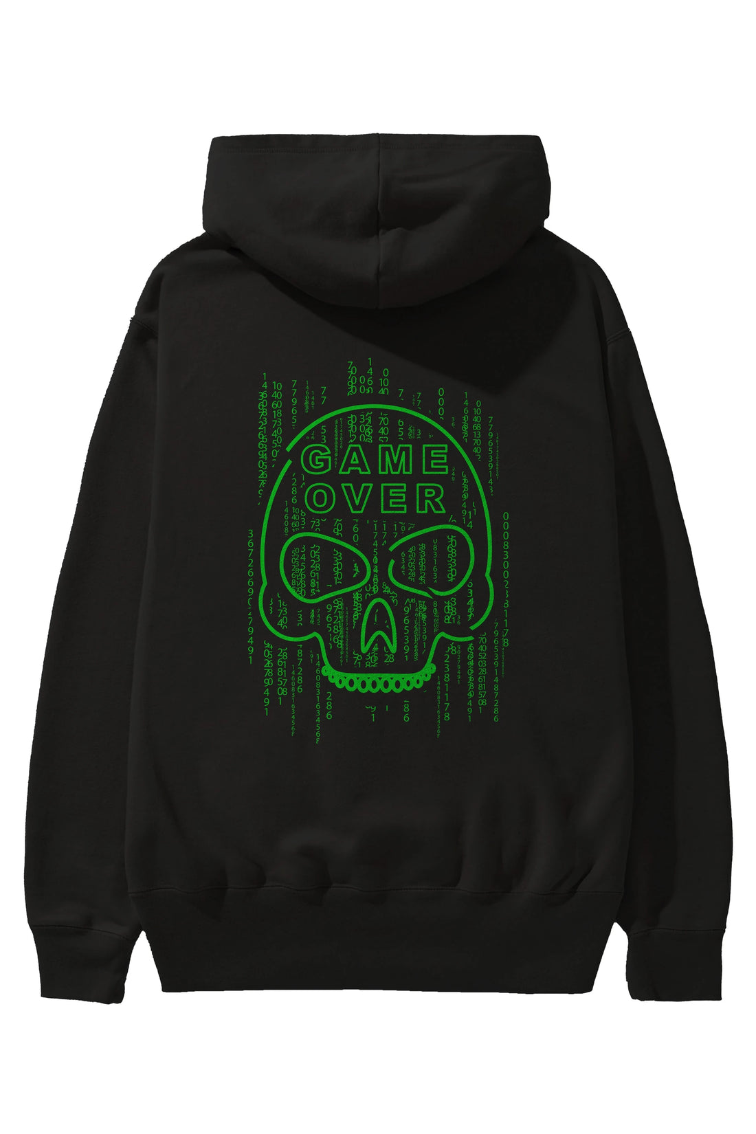Game Over Arka Baskılı Hoodie Oversize Kapüşonlu Sweatshirt Erkek Kadın Unisex