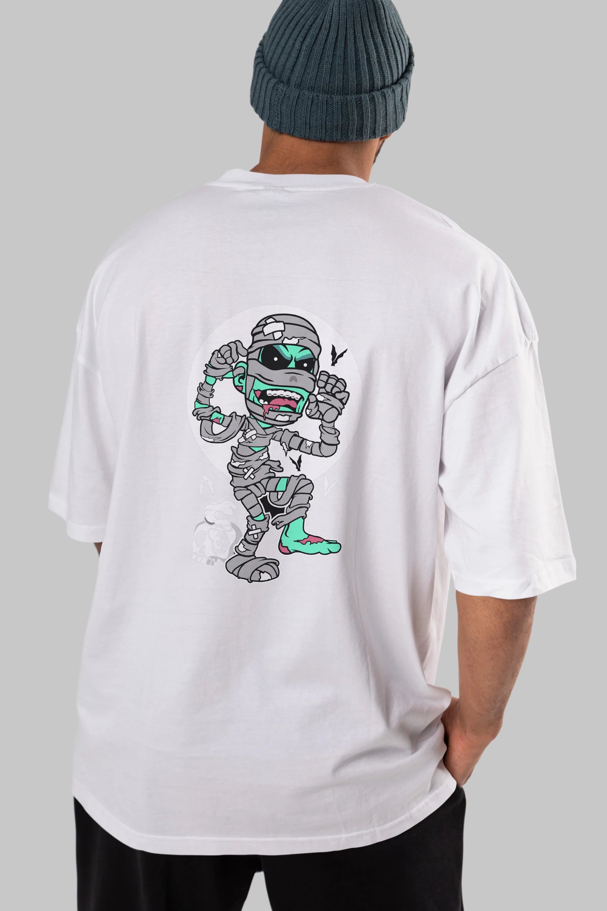 Mummy Arka Baskılı Oversize t-shirt Erkek Kadın Unisex %100 Pamuk tişort