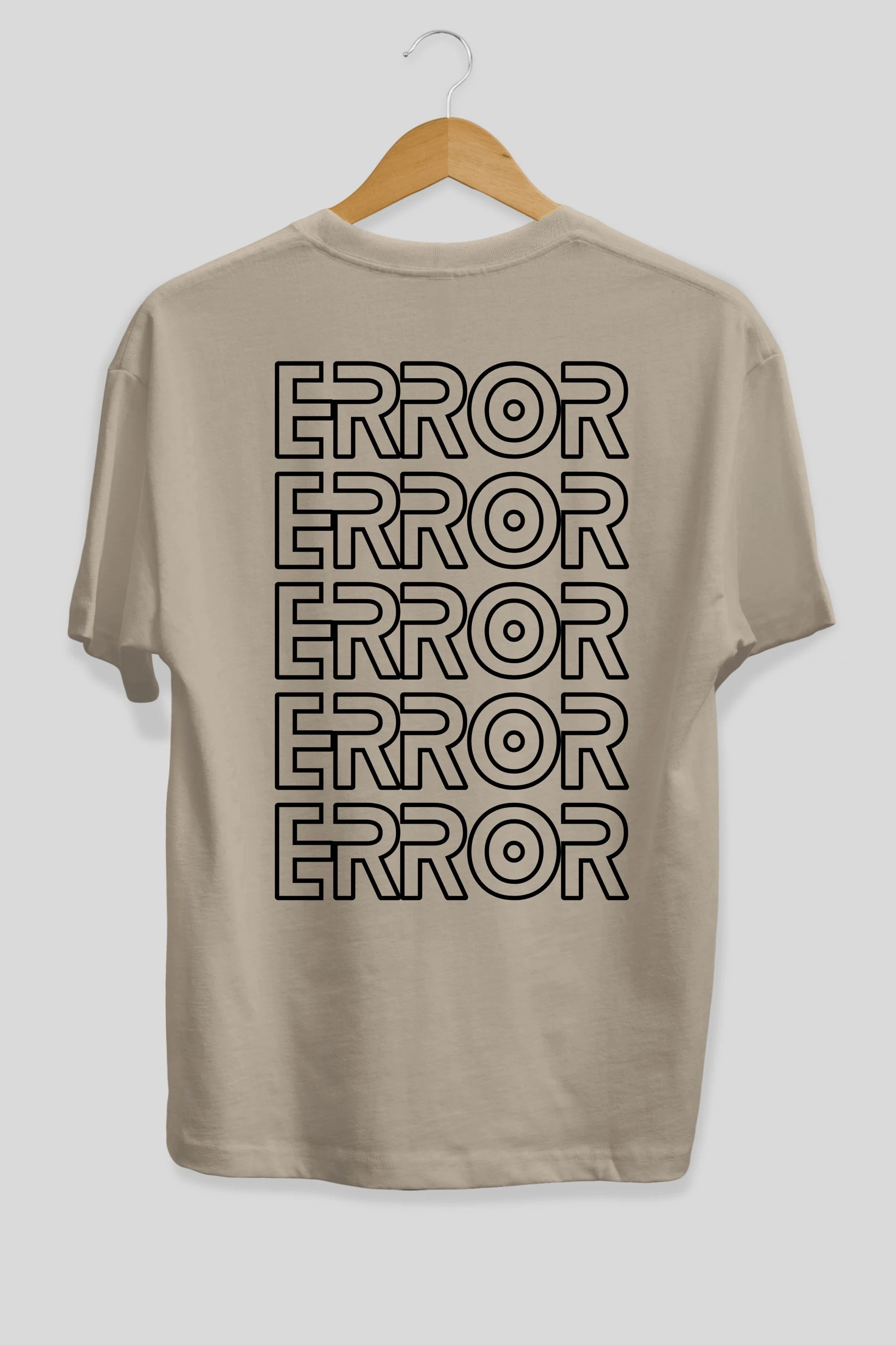 Error Yazılı Arka Baskılı Oversize t-shirt Erkek Kadın Unisex
