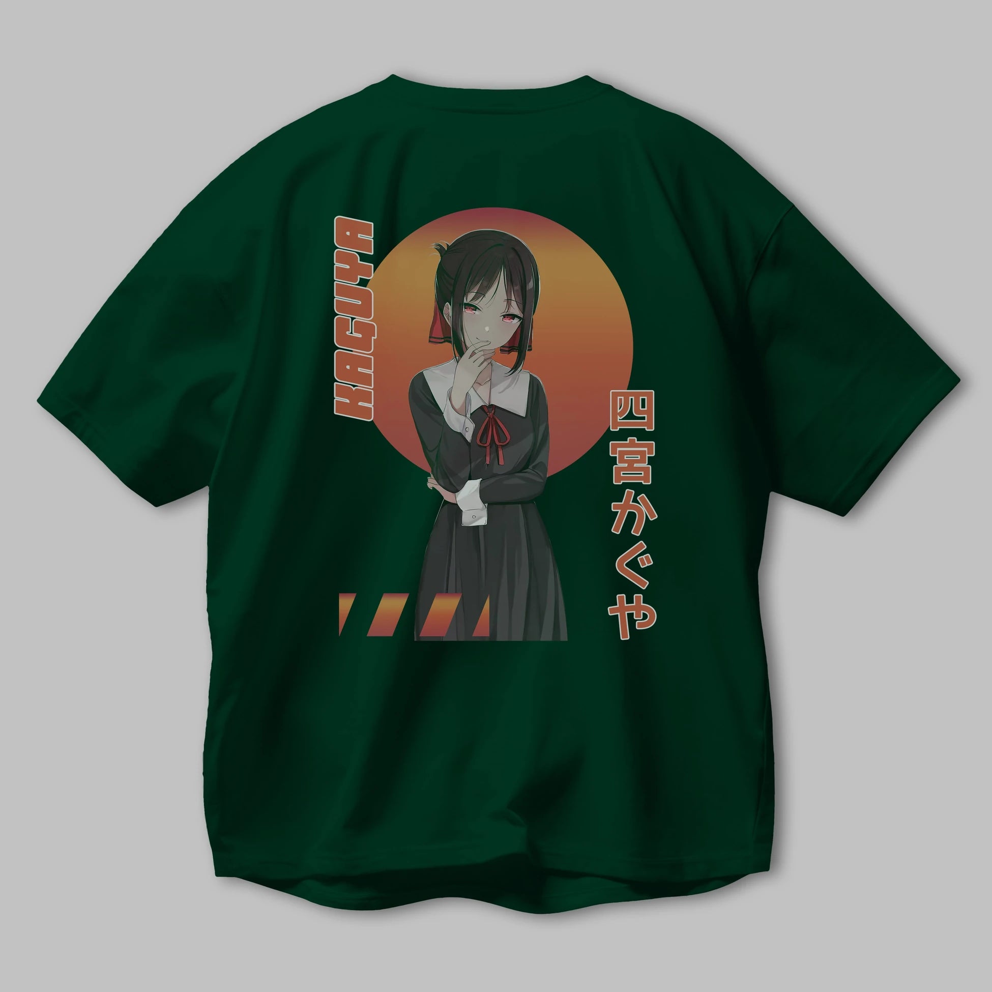 Kaguya Shinomiya 5 Anime Arka Baskılı Oversize t-shirt Erkek Kadın Unisex