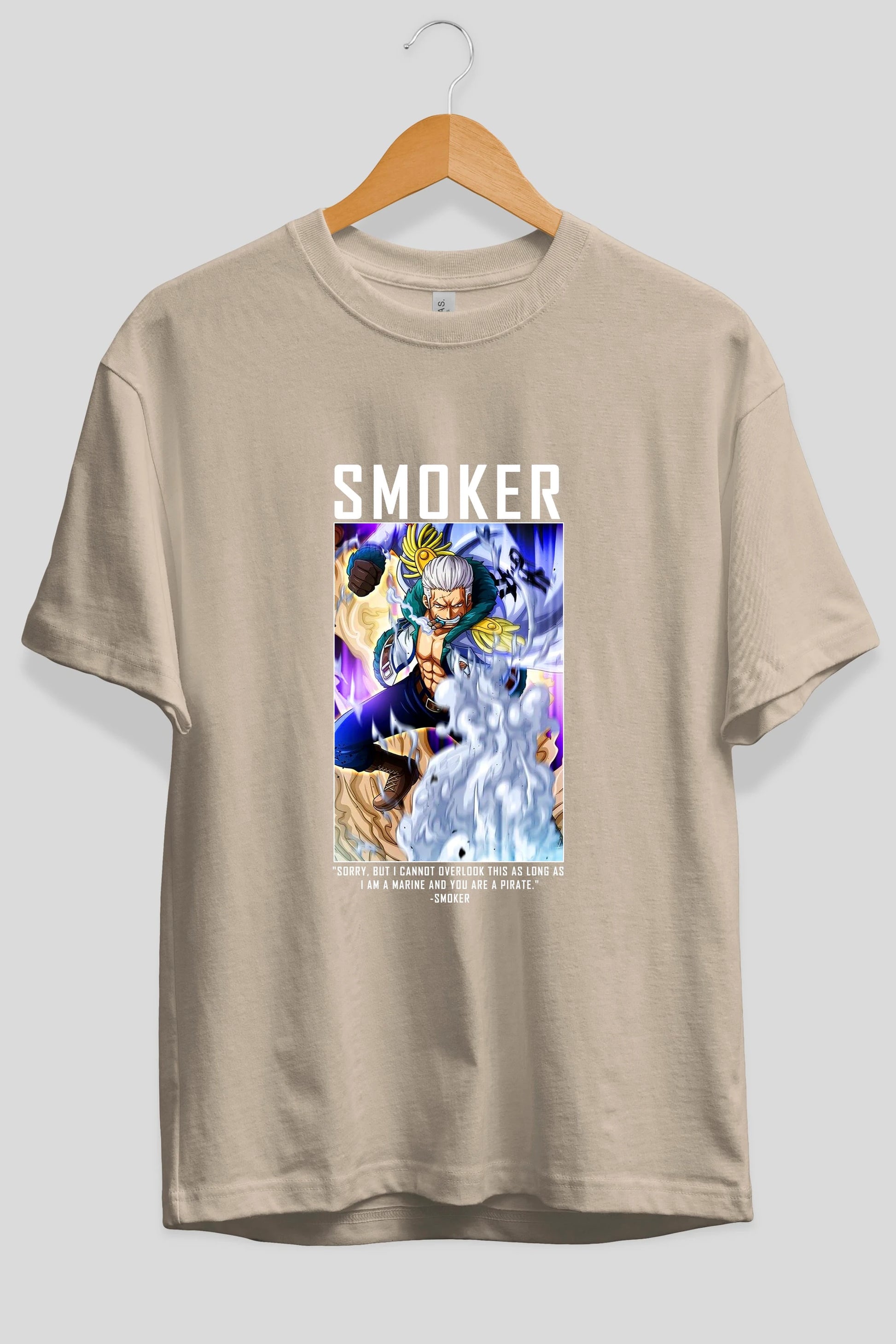 Smoker Anime Ön Baskılı Oversize t-shirt Erkek Kadın Unisex