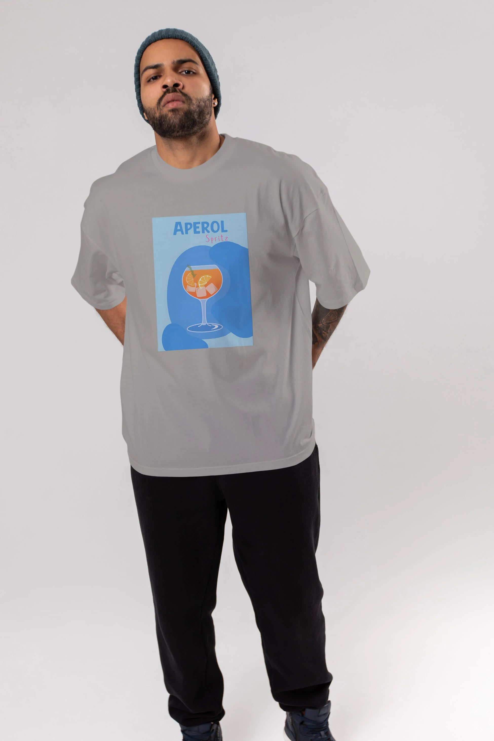 Aperol Spritz 10 Ön Baskılı Oversize t-shirt Erkek Kadın Unisex %100 Pamuk Bisiklet Yaka tişort