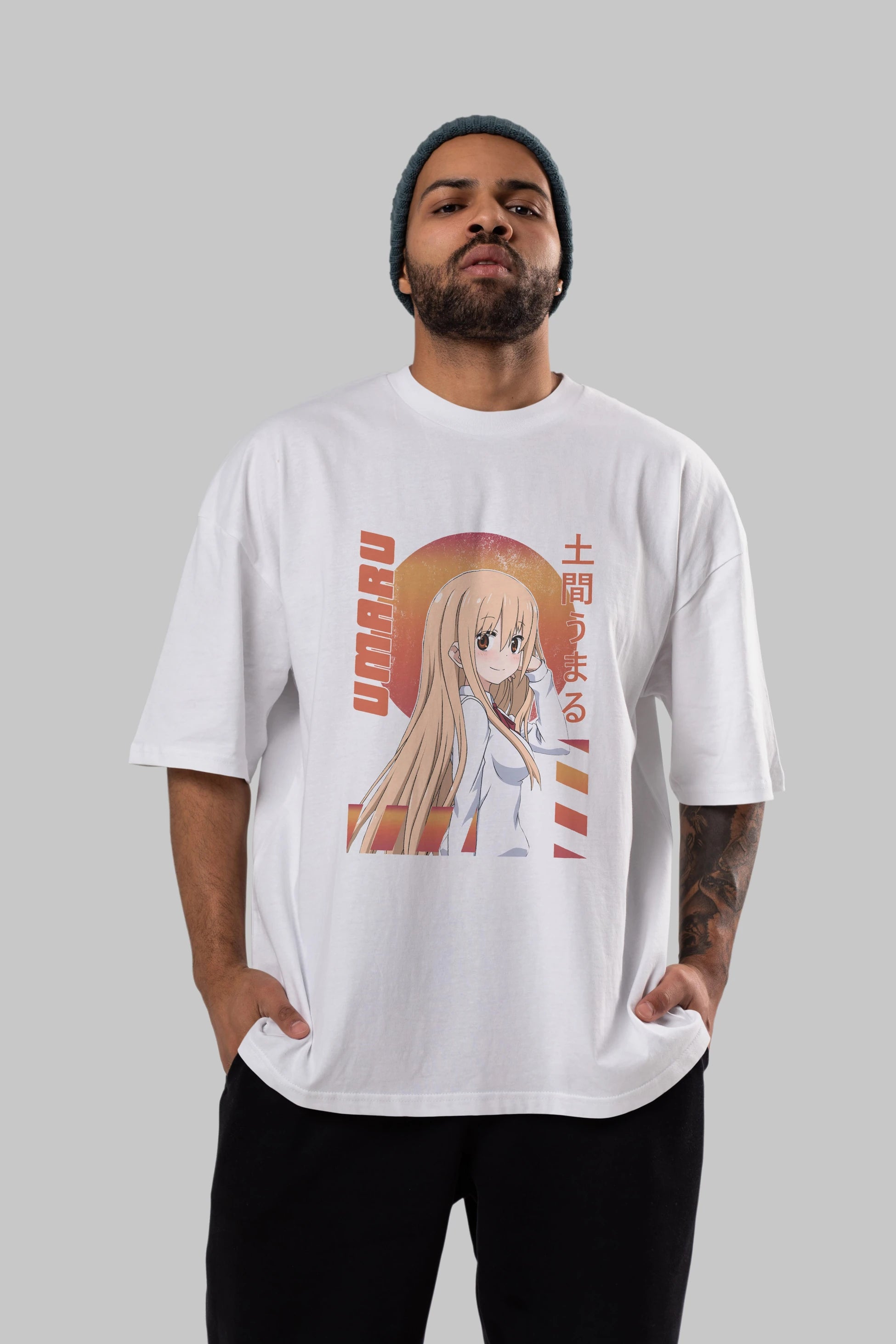 Umaru Doma 5 Anime Ön Baskılı Oversize t-shirt %100 pamuk Erkek Kadın Unisex