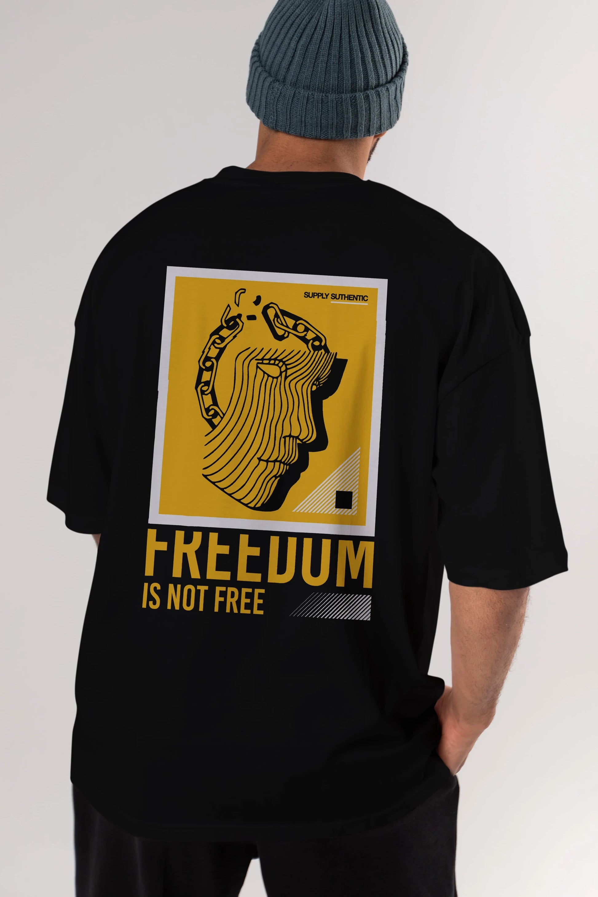 Freedom is Not Free Arka Baskılı Oversize t-shirt Erkek Kadın Unisex