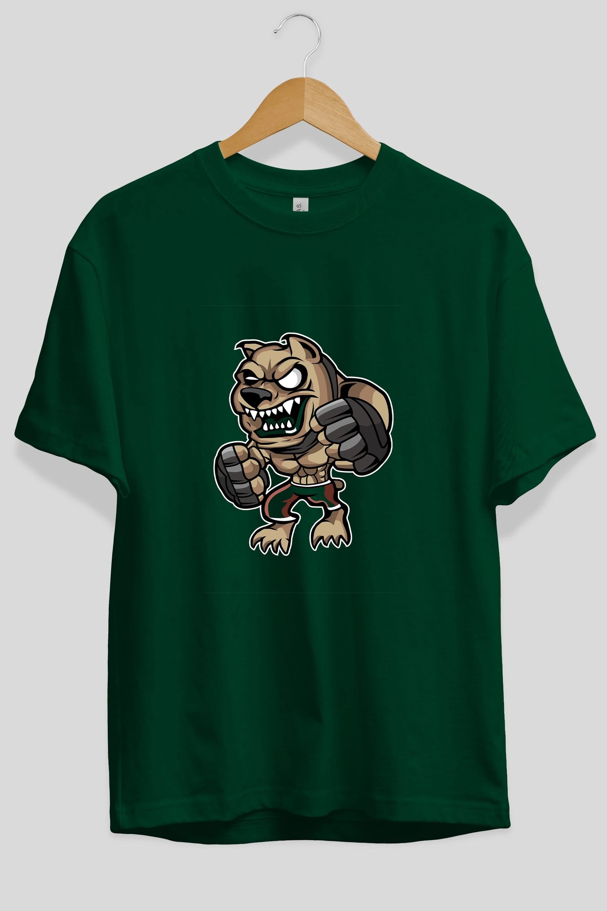 MMA Dog Ön Baskılı Oversize t-shirt Erkek Kadın Unisex %100 Pamuk tişort