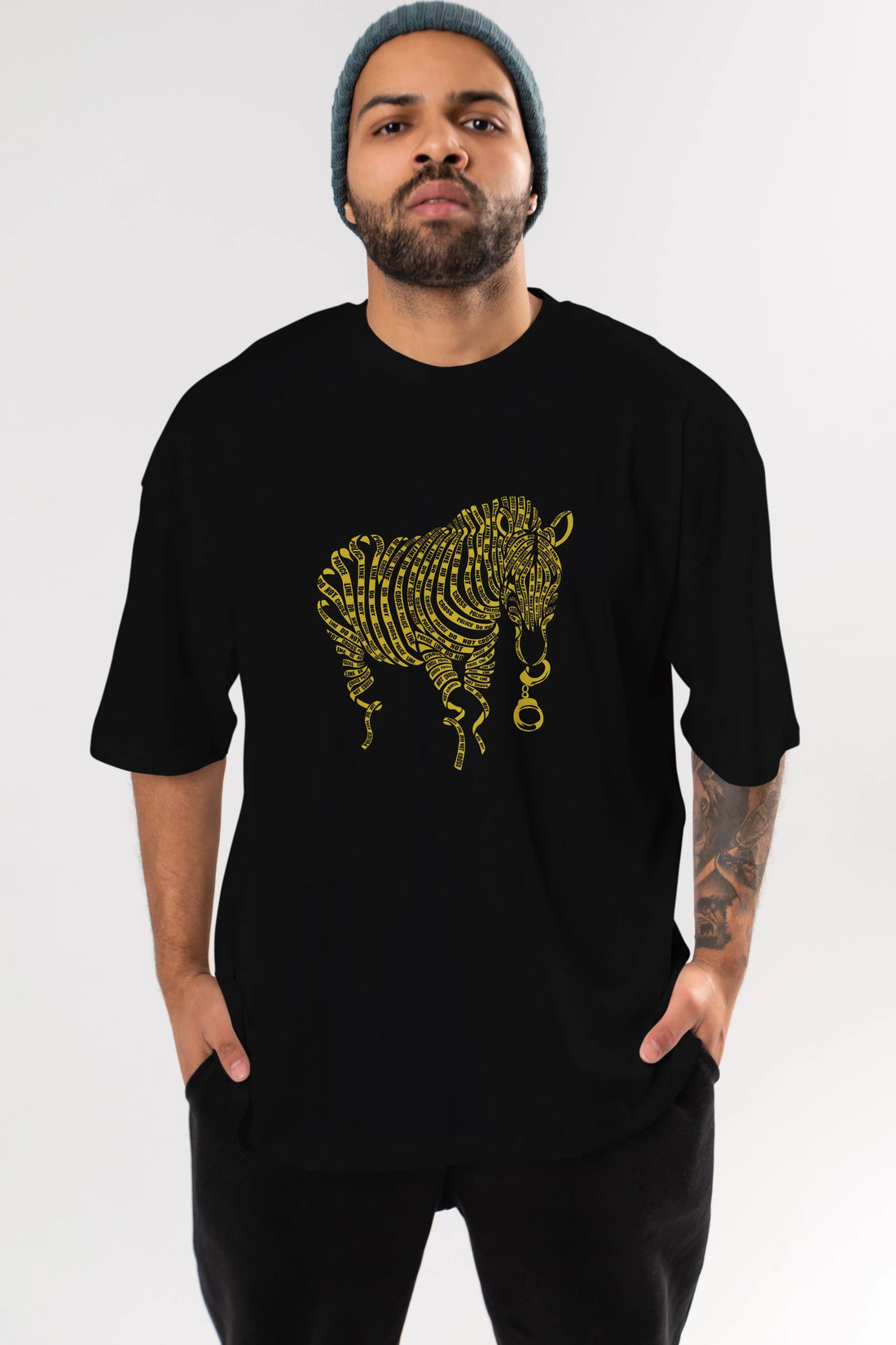 Nature of Crime Ön Baskılı Oversize t-shirt %100 pamuk Erkek Kadın Unisex