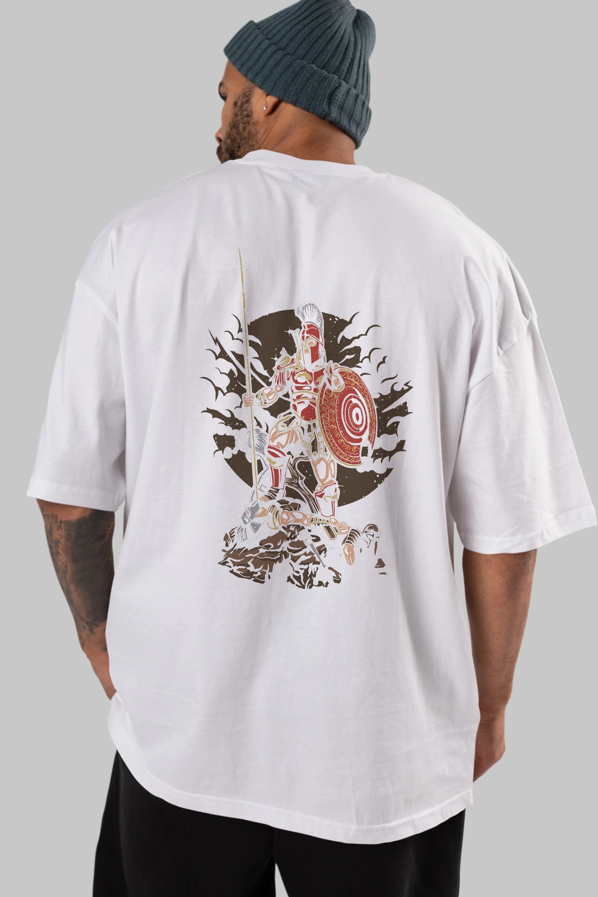 Sparta Arka Baskılı Oversize t-shirt Erkek Kadın Unisex %100 Pamuk