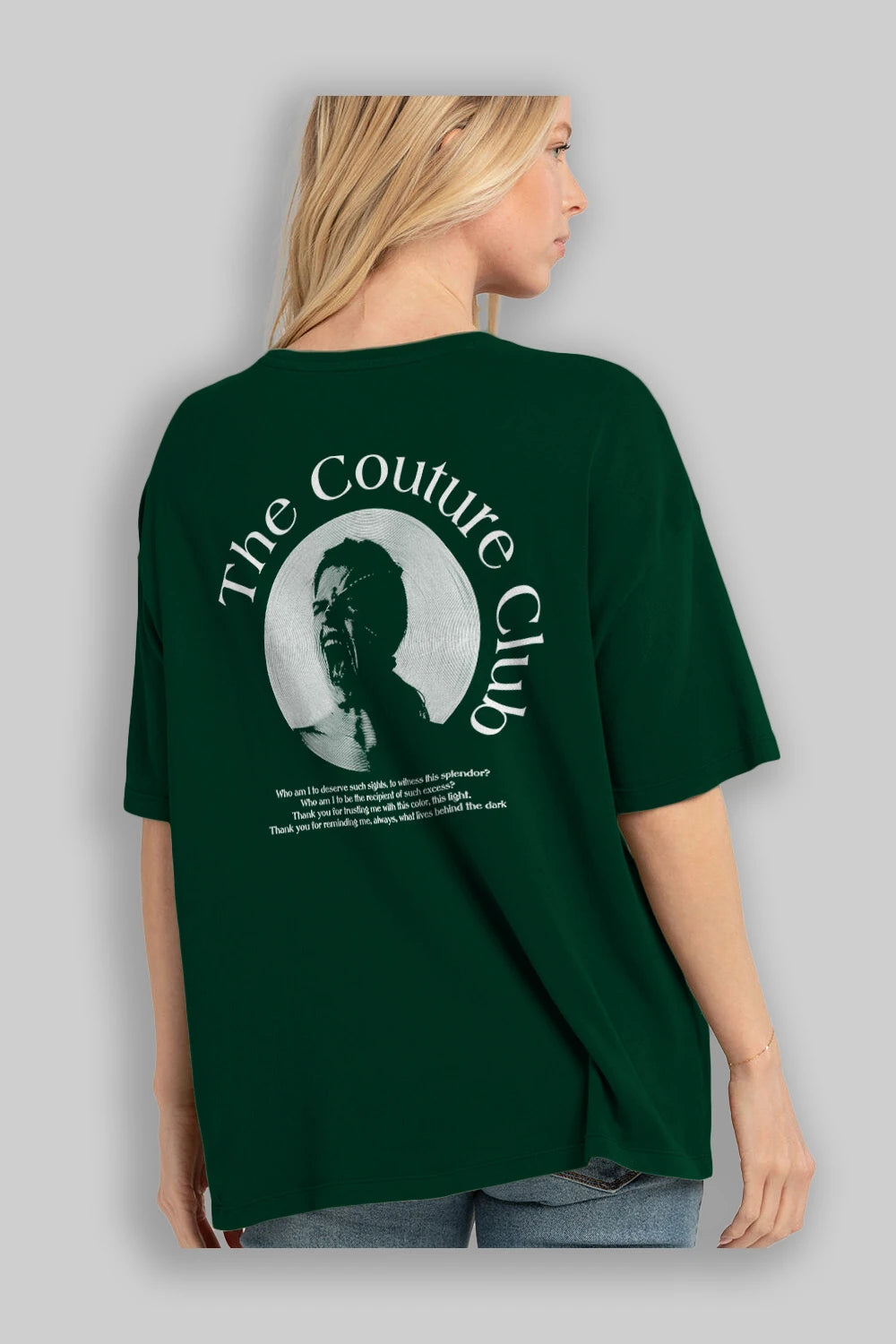 The Couture Club Arka Baskılı Oversize t-shirt Erkek Kadın Unisex