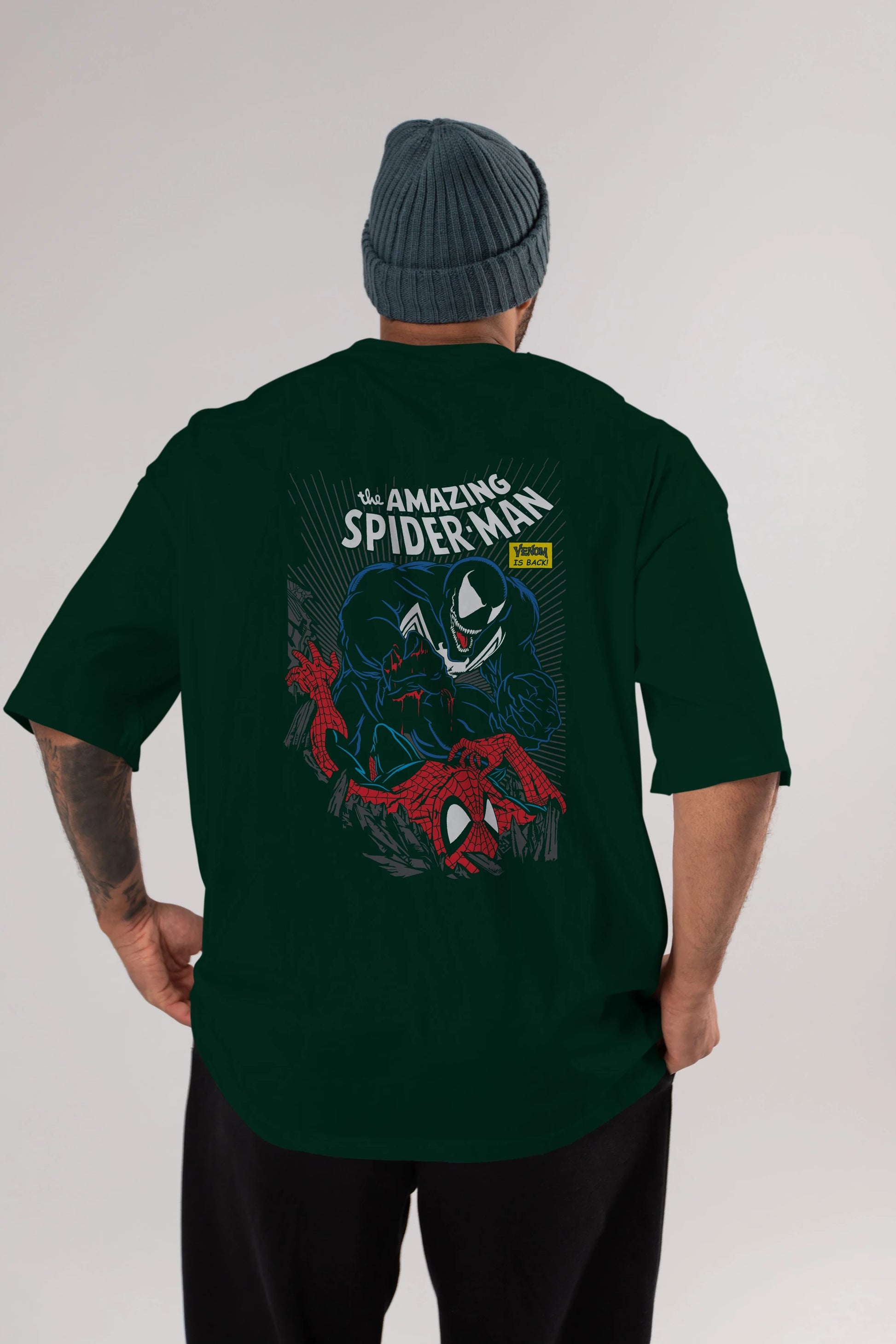 Venom (19) Arka Baskılı Oversize t-shirt Erkek Kadın Unisex %100 Pamuk Bisiklet Yaka tişort