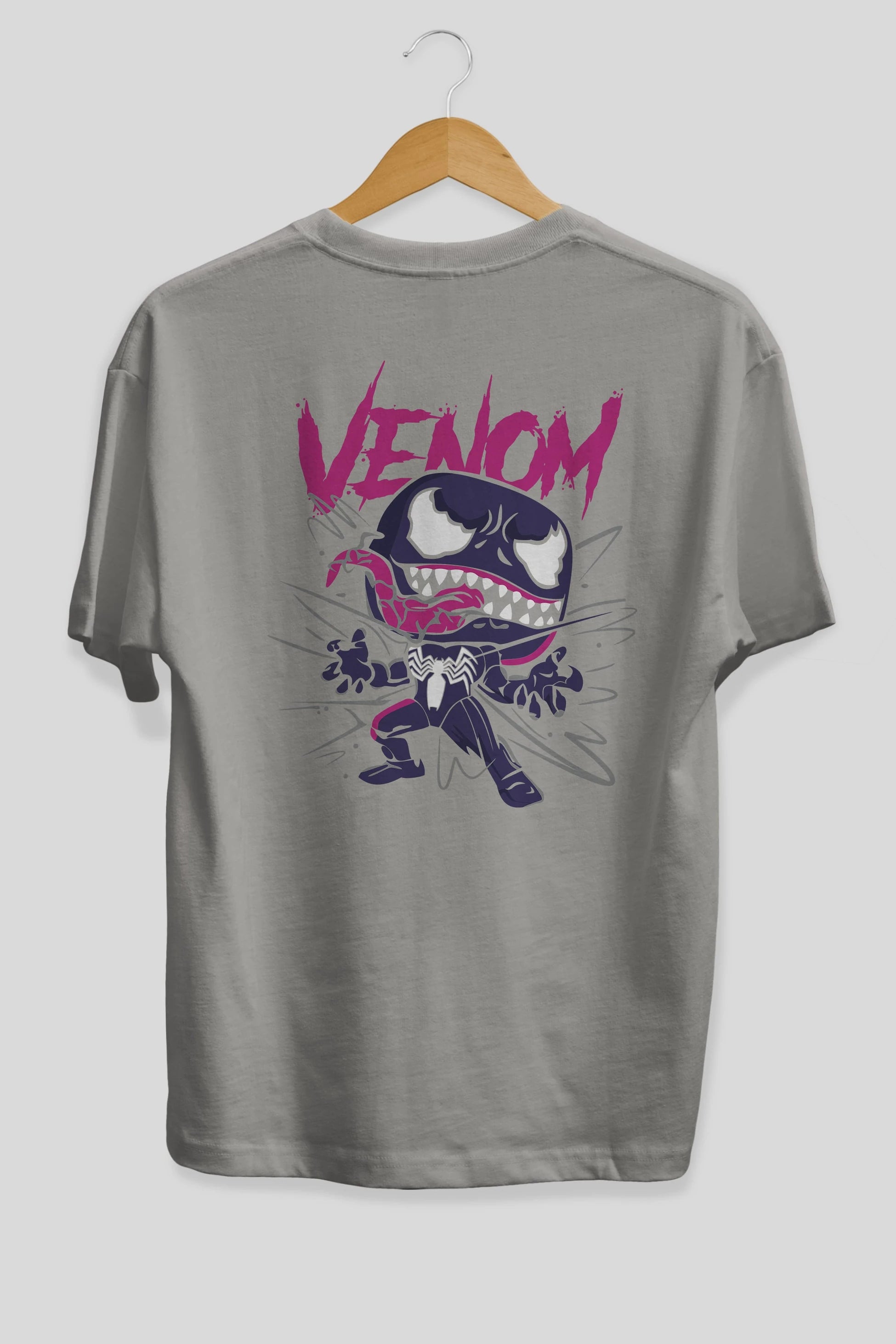 Venom (20) Arka Baskılı Oversize t-shirt Erkek Kadın Unisex %100 Pamuk Bisiklet Yaka tişort