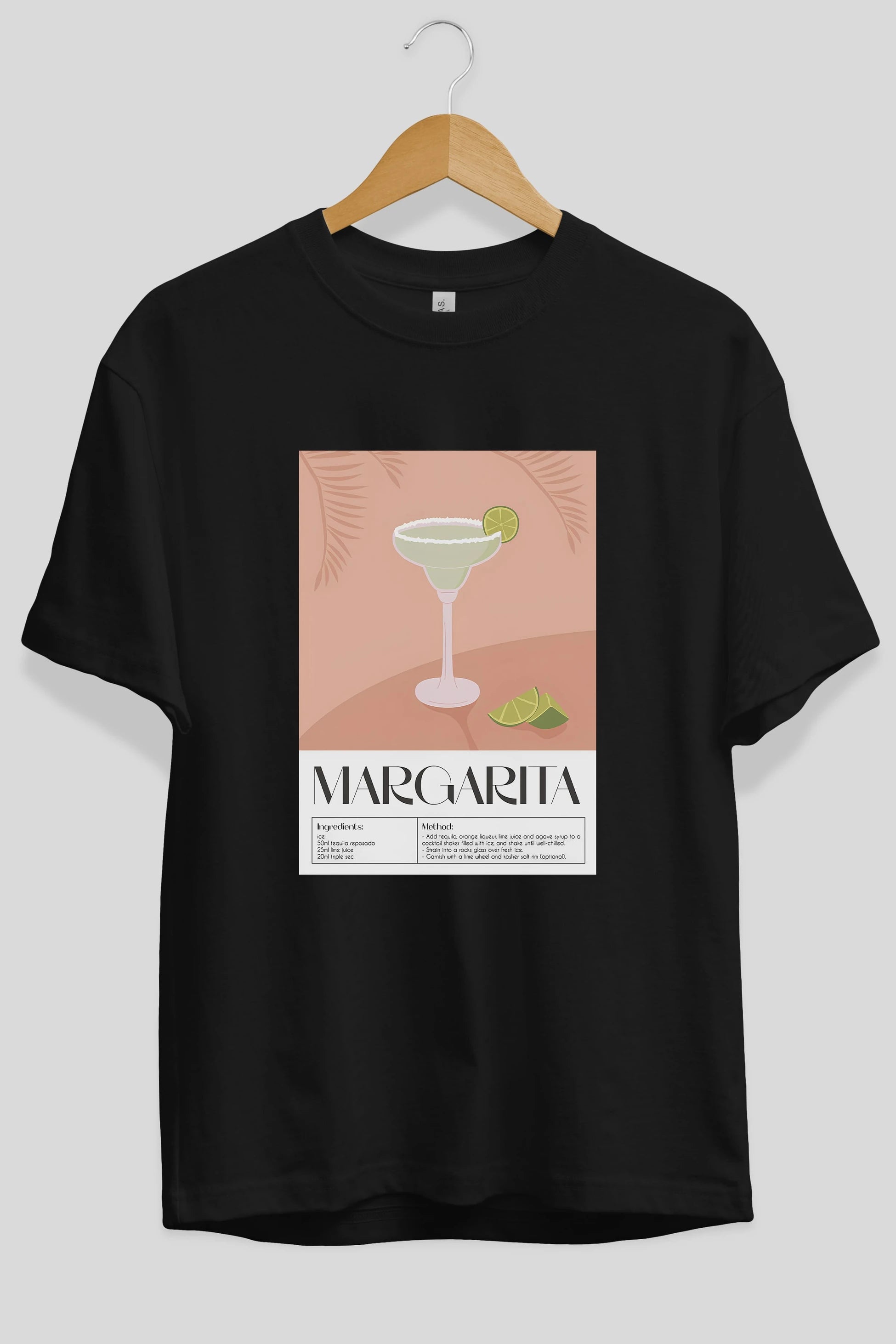 Margarita 5 Ön Baskılı Oversize t-shirt Erkek Kadın Unisex %100 Pamuk Bisiklet Yaka tişort